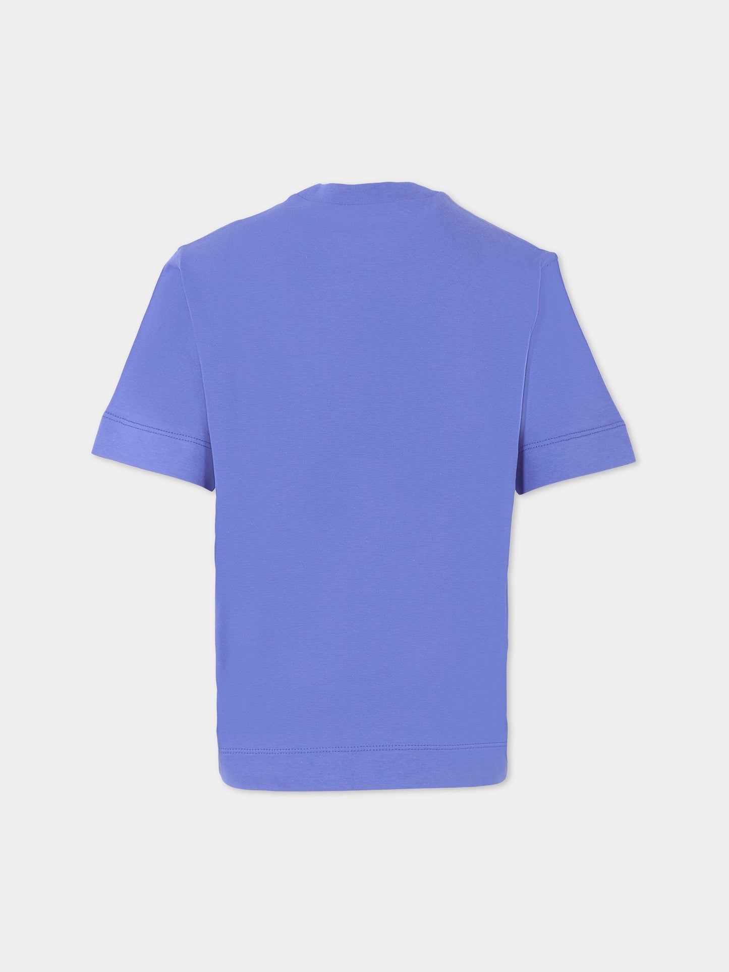 T-shirt blu per bambini con logo nero,Marni Kids,M002MV M00RF 0M856