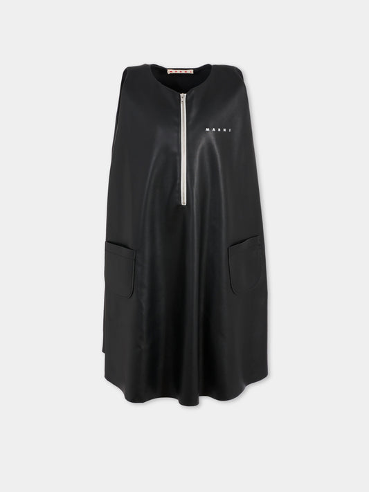 Vestito nero per bambina con logo,Marni Kids,M01501 M00W2 0M900