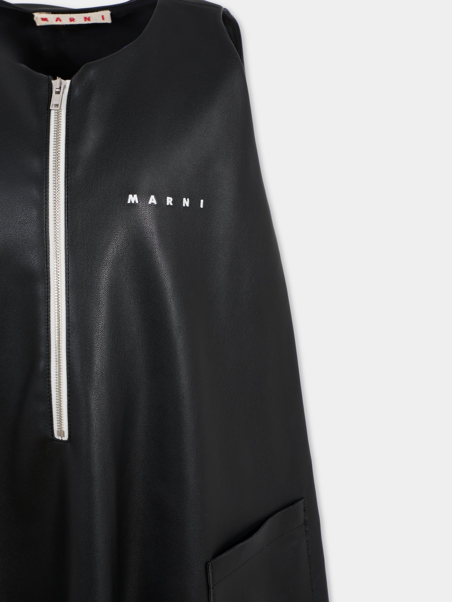 Vestito nero per bambina con logo,Marni Kids,M01501 M00W2 0M900