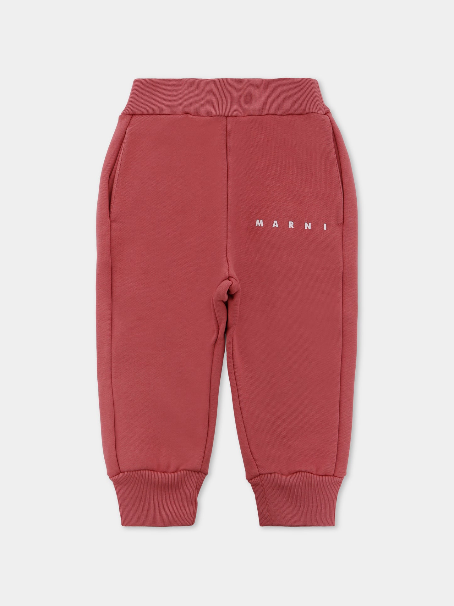 Pantaloni rosa per neonata con logo,Marni Kids,M01534 M00V0 0M350