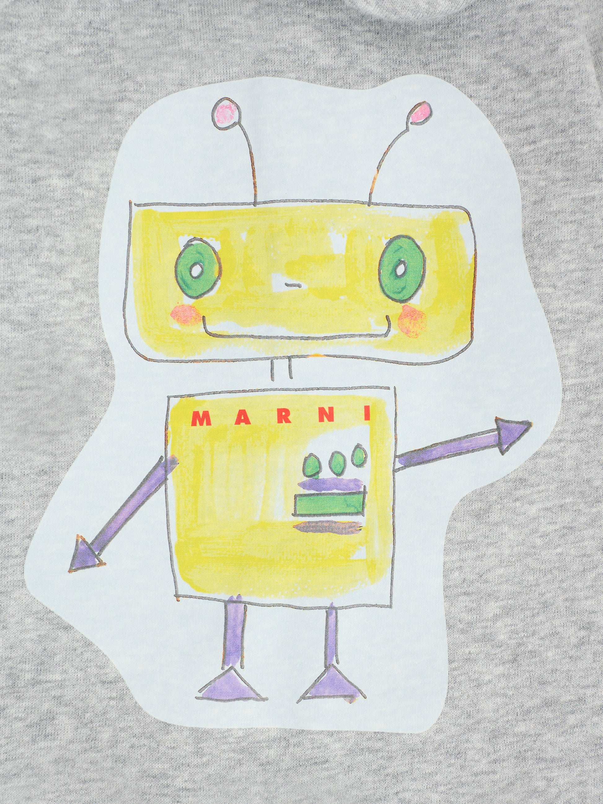 Tutina grigia per neonati con robot,Marni Kids,M01586 M00UL 0M903