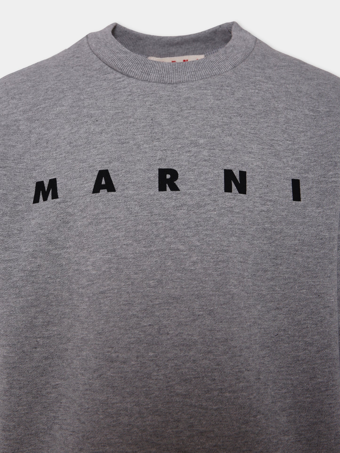 Felpa grigia per bambini con logo,Marni Kids,M01612 M00V0 0M923