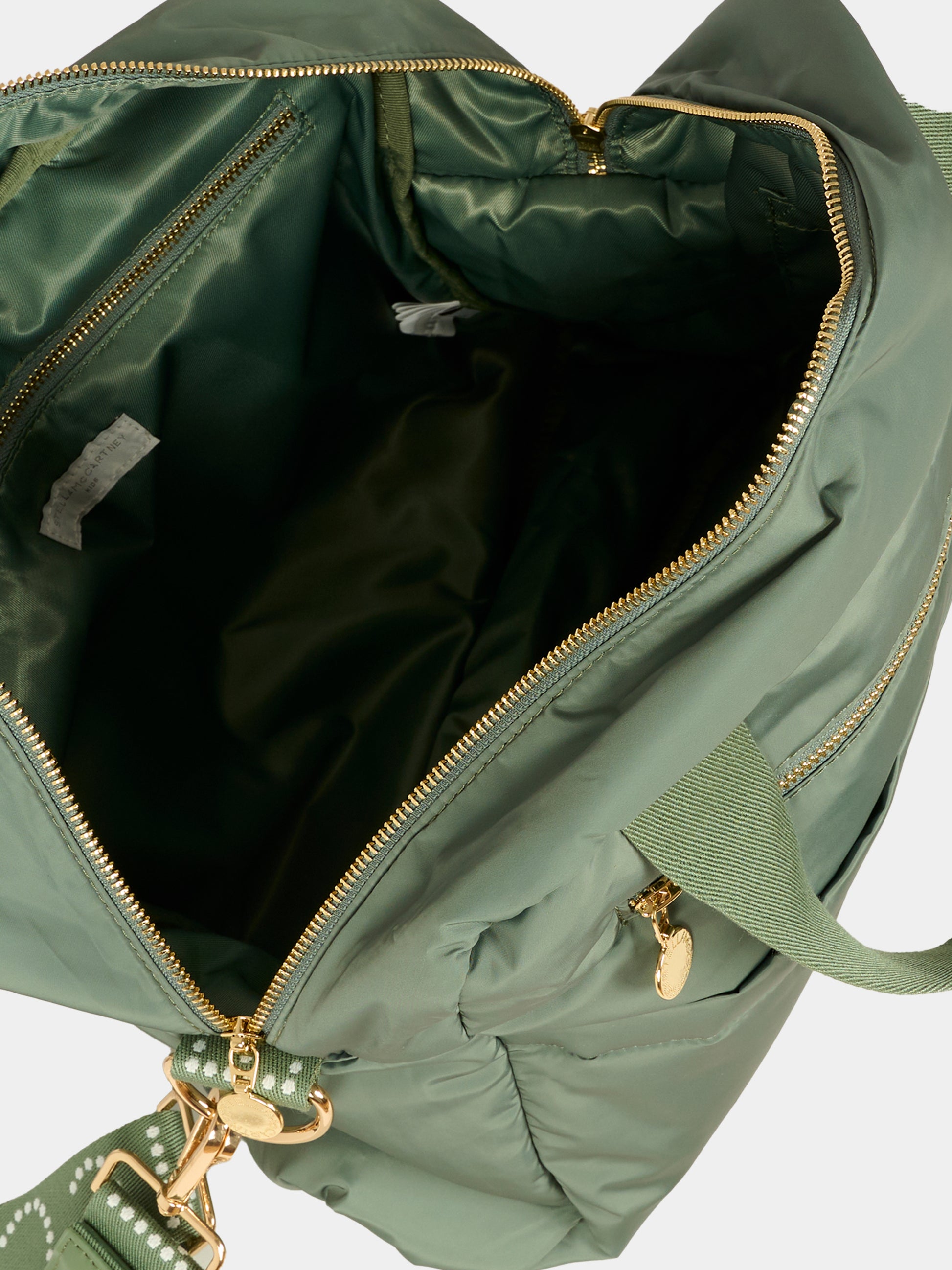 Borsa mamma verde per neonati con logo,Stella Mccartney Kids,TX0568 Z0537 760