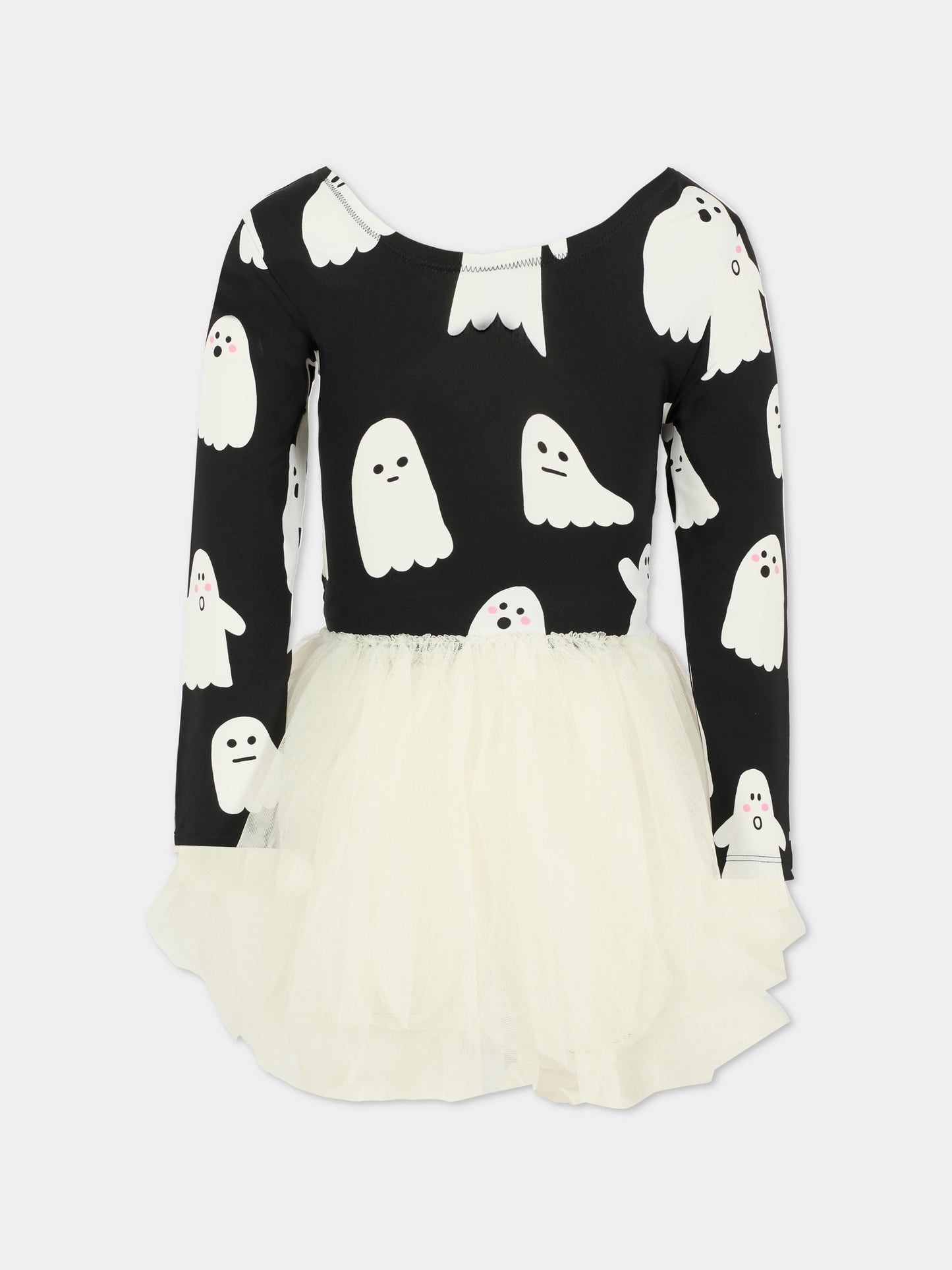 Vestito nero per bambina con fantasmi,Stella Mccartney Kids,TX1D40 Z3042 930BC