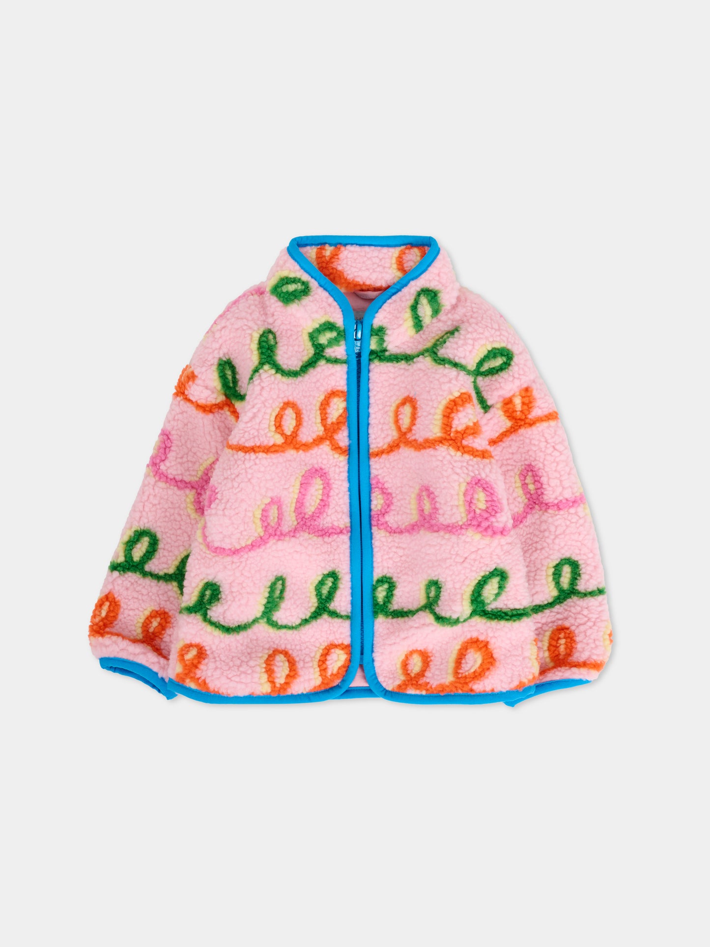 Ecopelliccia multicolor per neonata con nastri,Stella Mccartney Kids,TX2037 Z3226 543MC