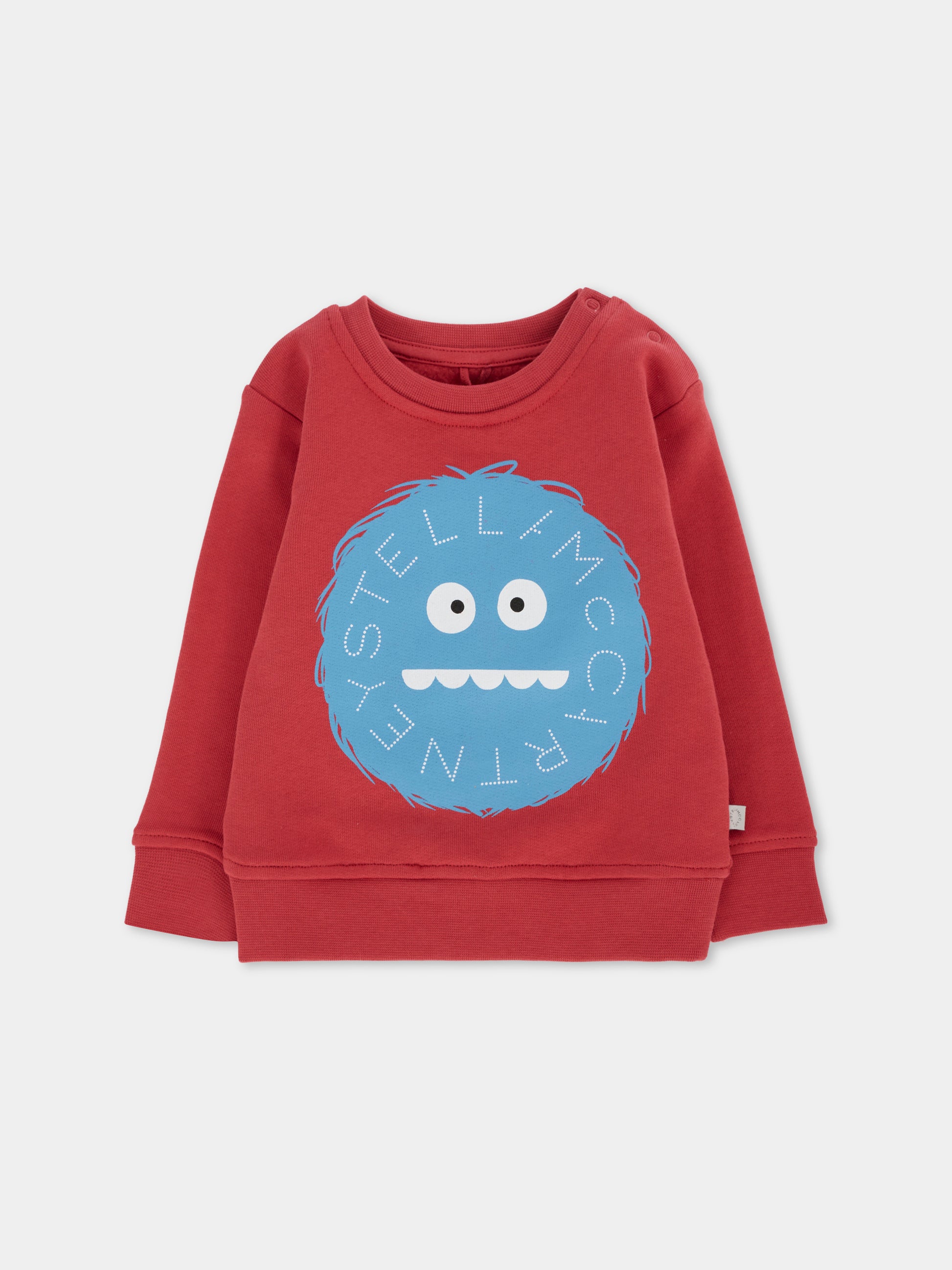 Felpa bordeaux per neonato con stampa mostro,Stella Mccartney Kids,TX4560 Z0453 304