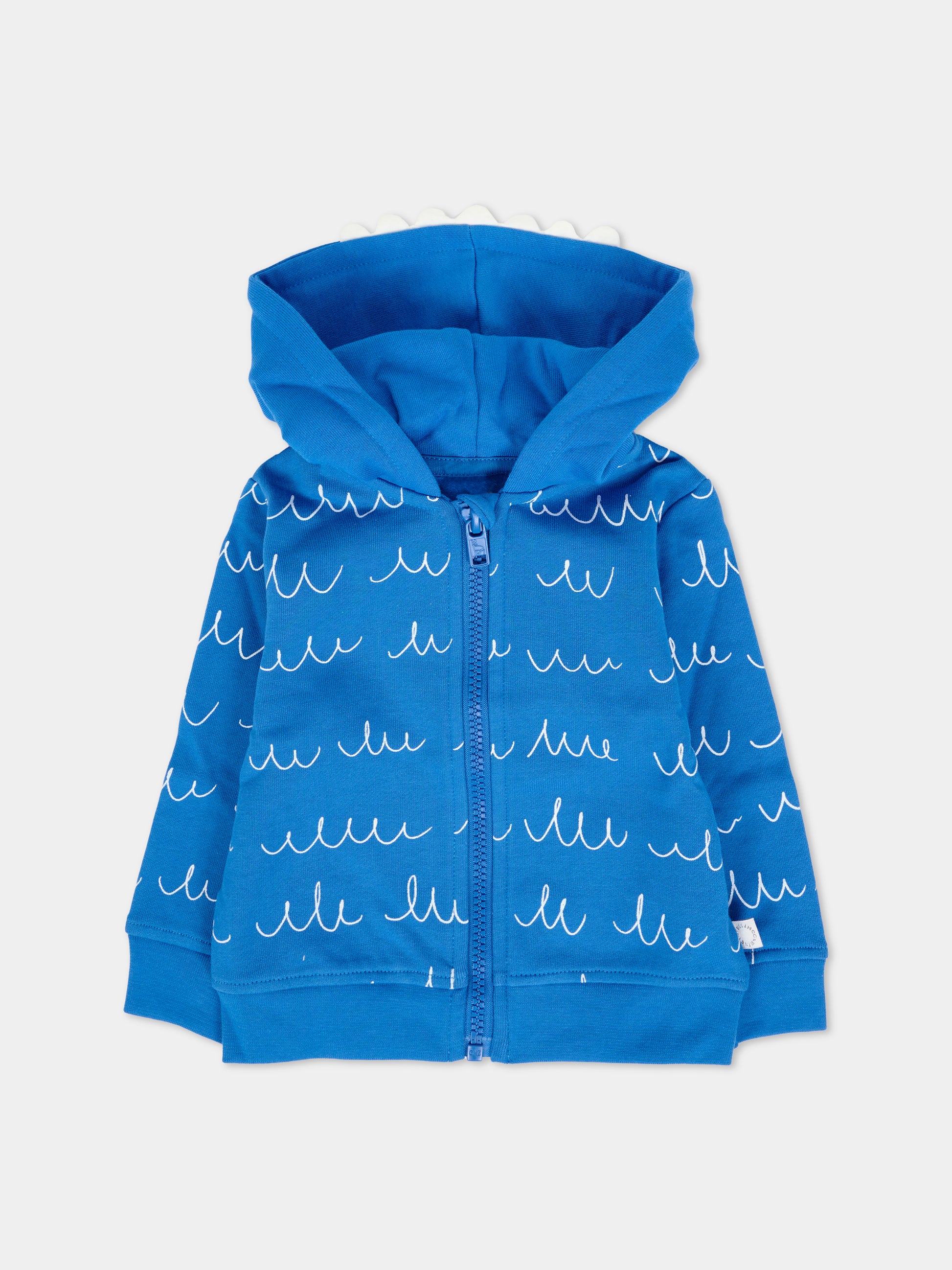 Felpa blu per neonato con mostro,Stella Mccartney Kids,TX4580 Z3201 60QBC