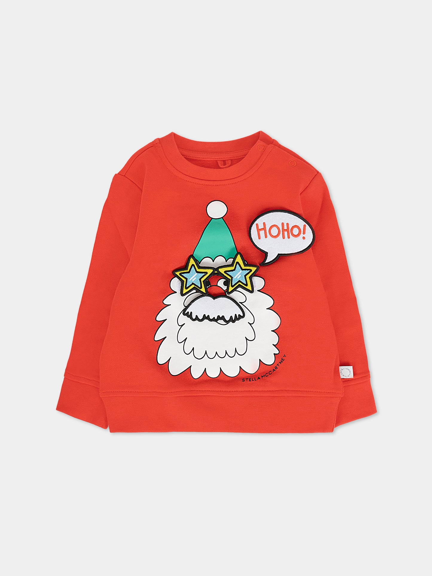Felpa rossa per neonati con babbo natale,Stella Mccartney Kids,TX4620 Z3059 421