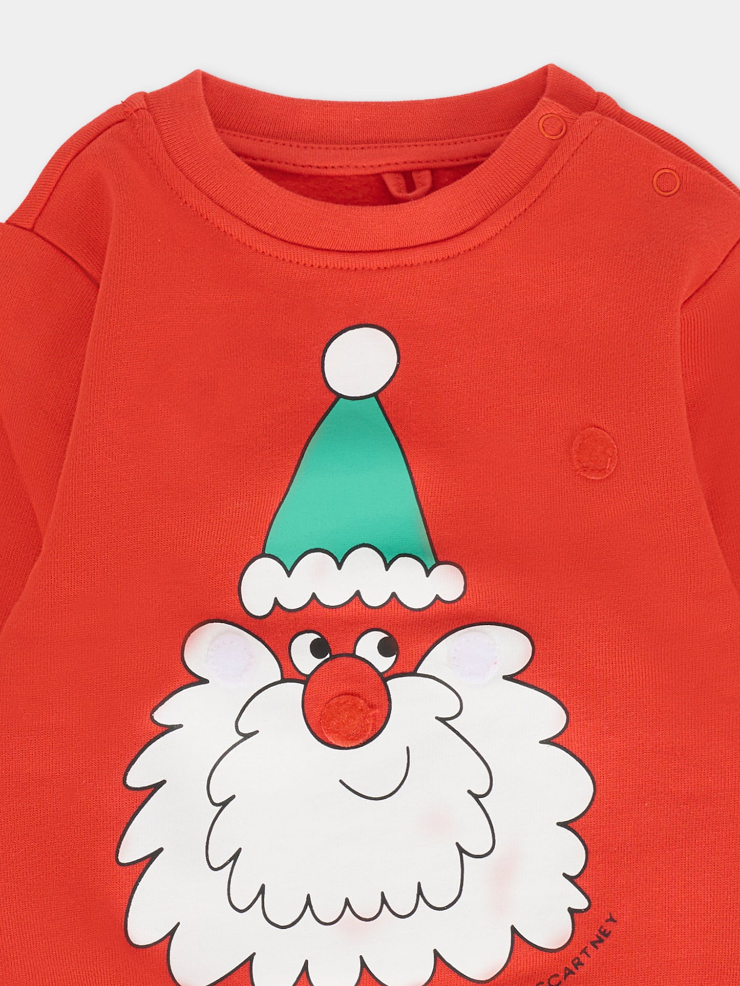 Felpa rossa per neonati con babbo natale,Stella Mccartney Kids,TX4620 Z3059 421