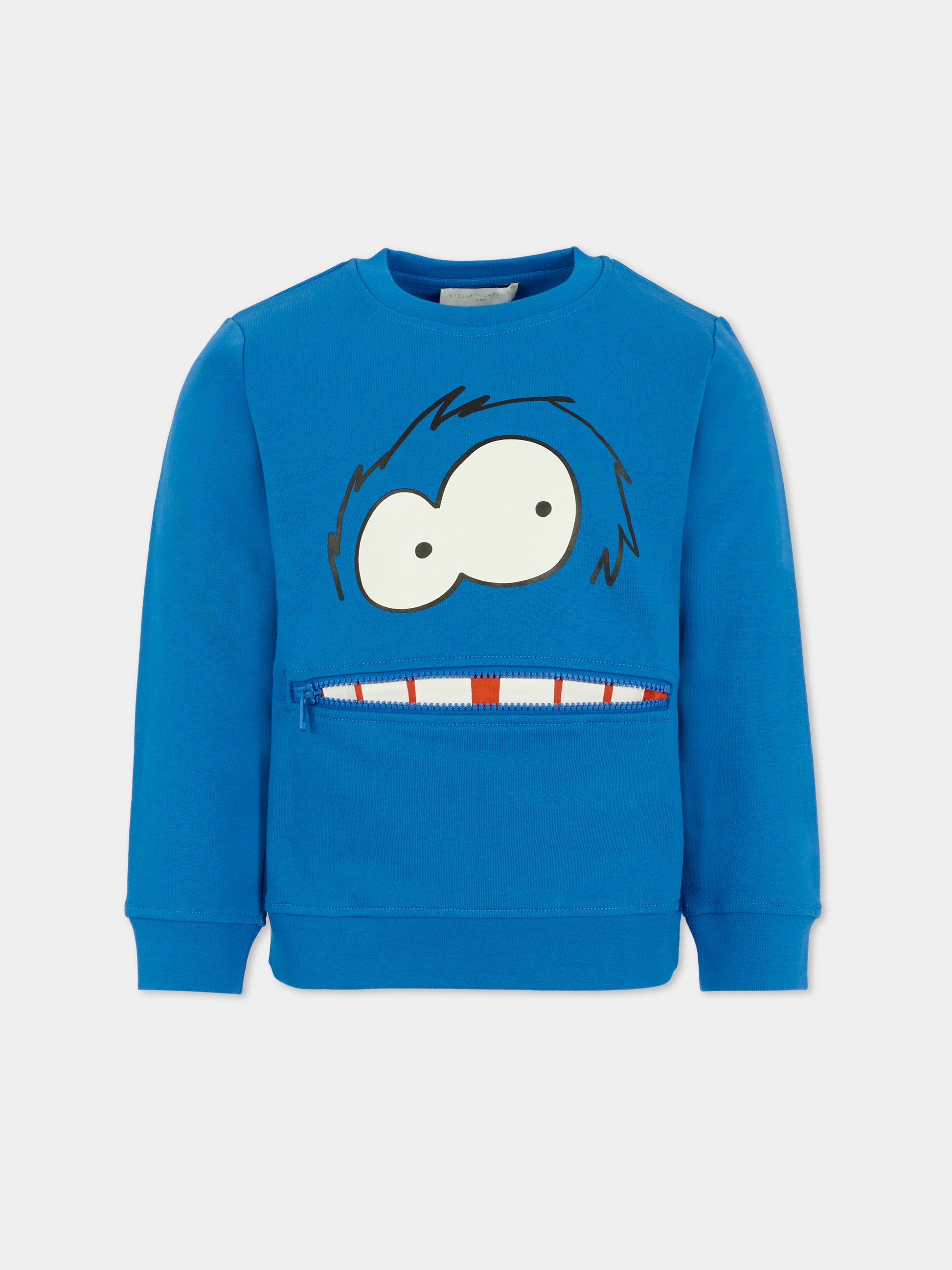 Felpa blu per bambino con Yeti,Stella Mccartney Kids,TX4Q40 Z3059 60Q