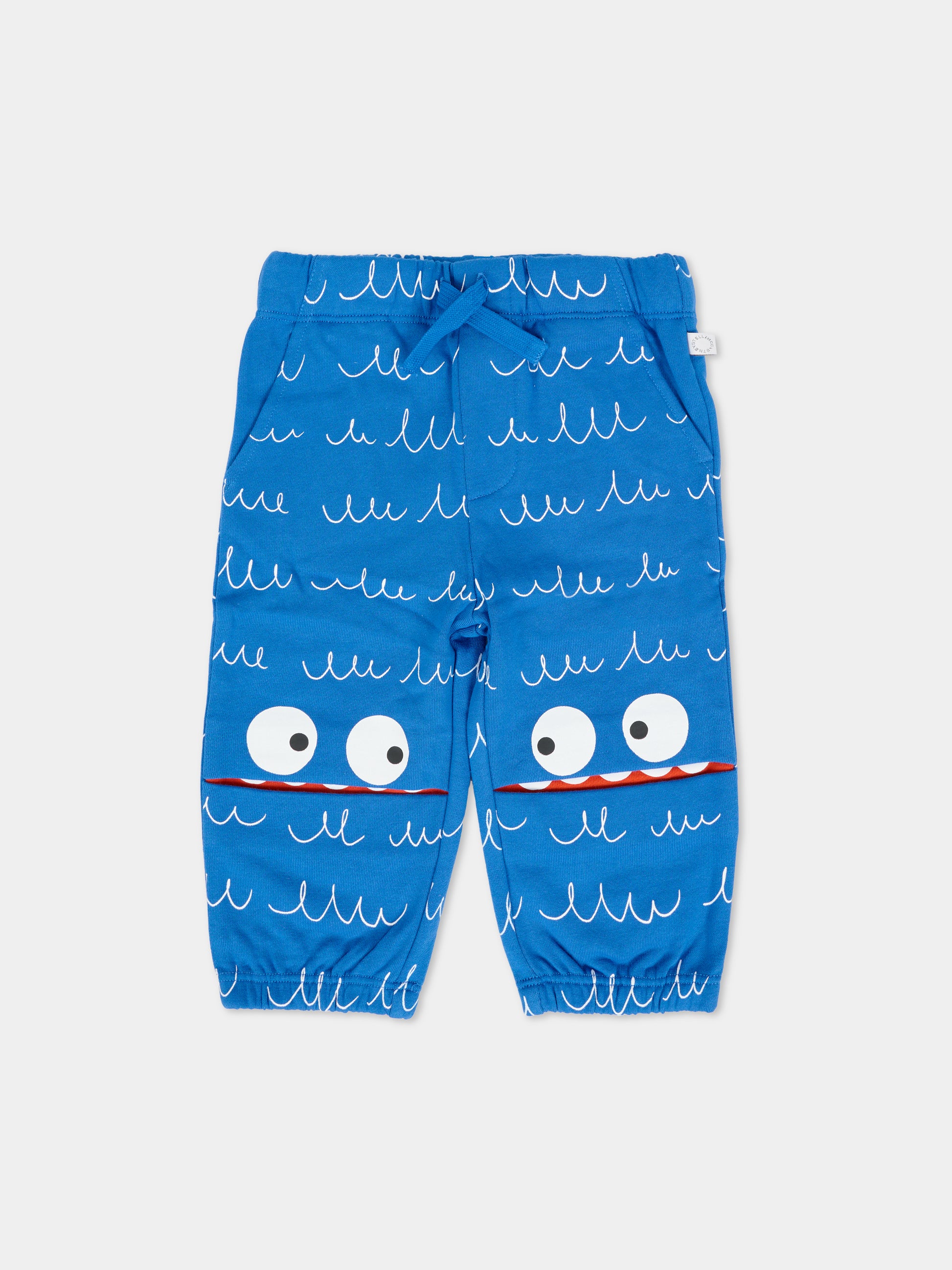 Pantaloni blu per neonato con Yeti,Stella Mccartney Kids,TX6550 Z3201 60QBC