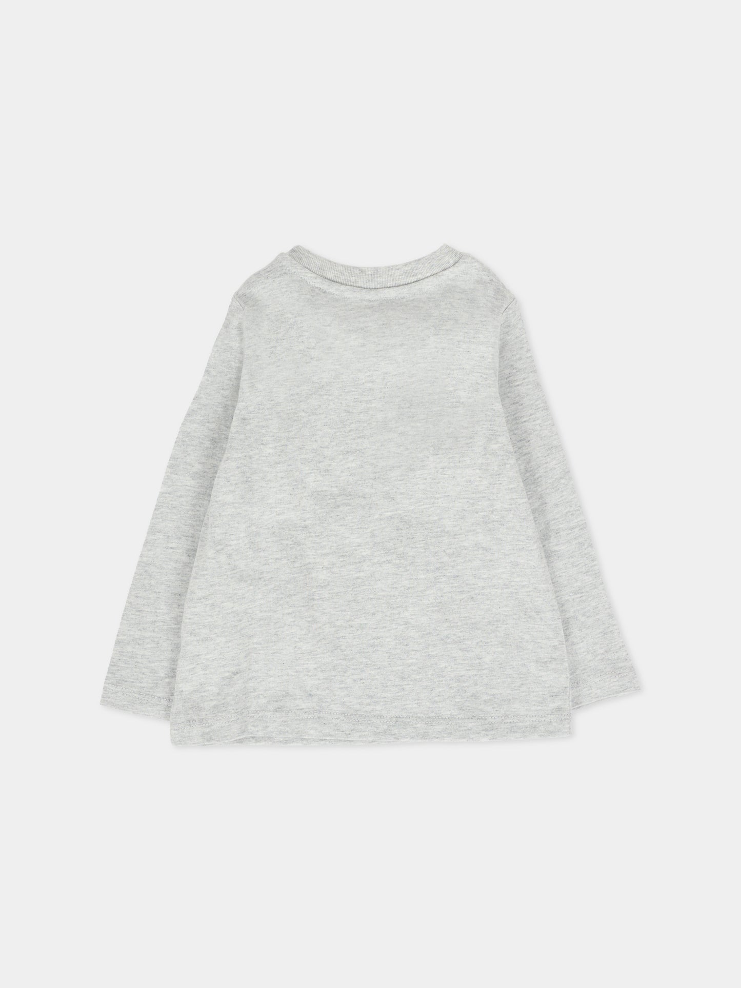 T-shirt grigia per neonato con scoiattoli,Stella Mccartney Kids,TX8580 Z0434 807