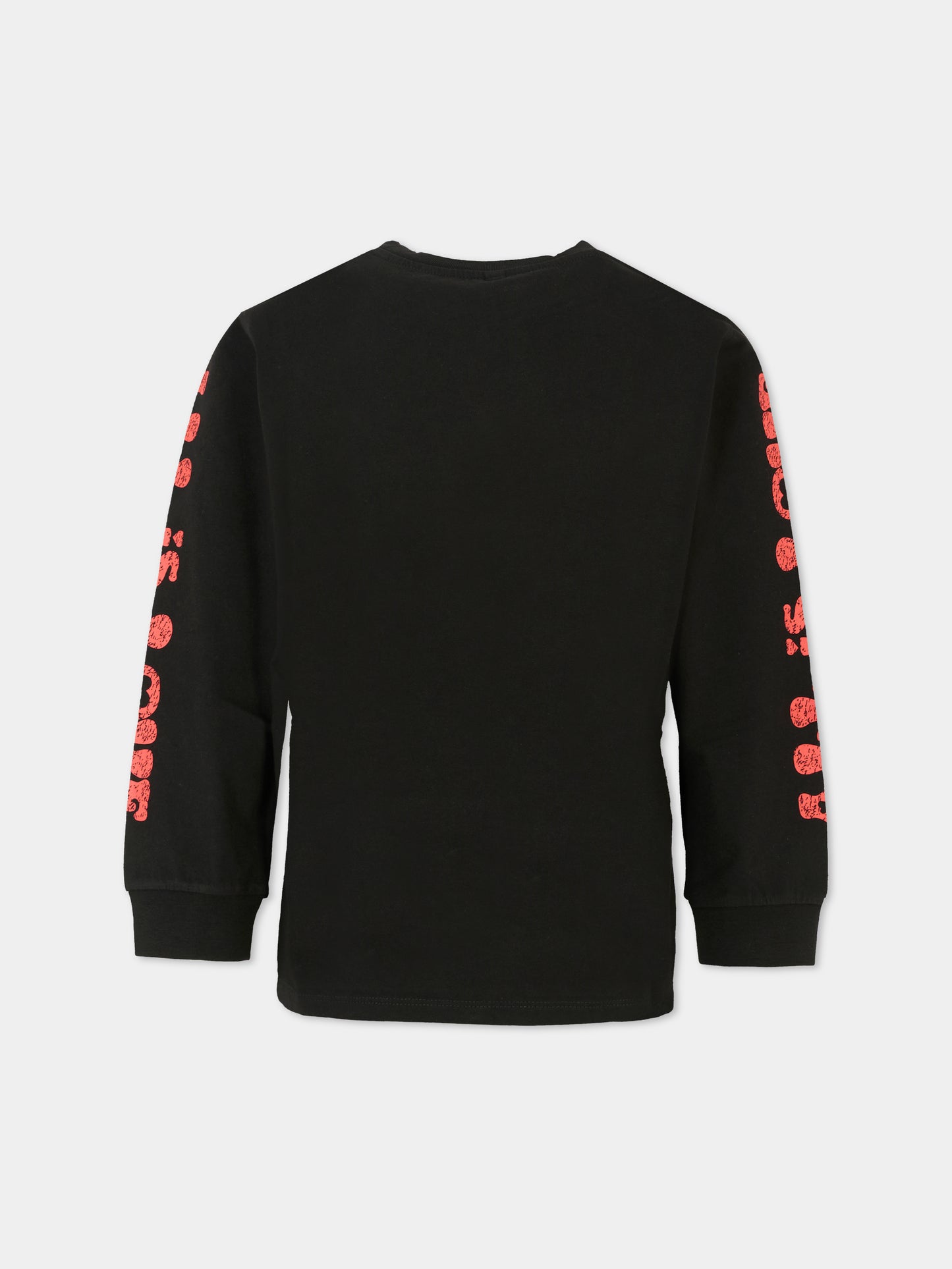 T-shirt nera per bambina con logo e scritta,Stella Mccartney Kids,TX8C20 Z0434 961