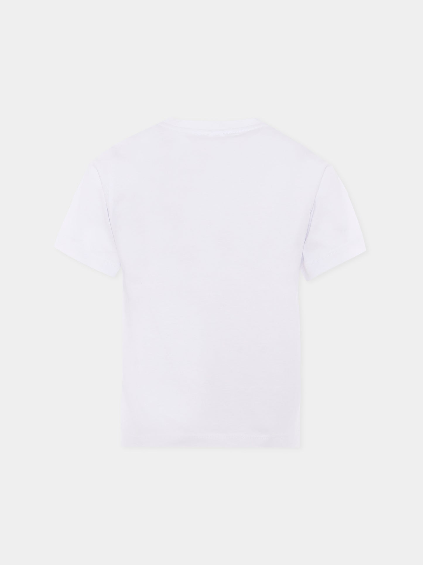 T-shirt bianca per bambino con stampa mostro,Stella Mccartney Kids,TX8Q31 Z0434 100