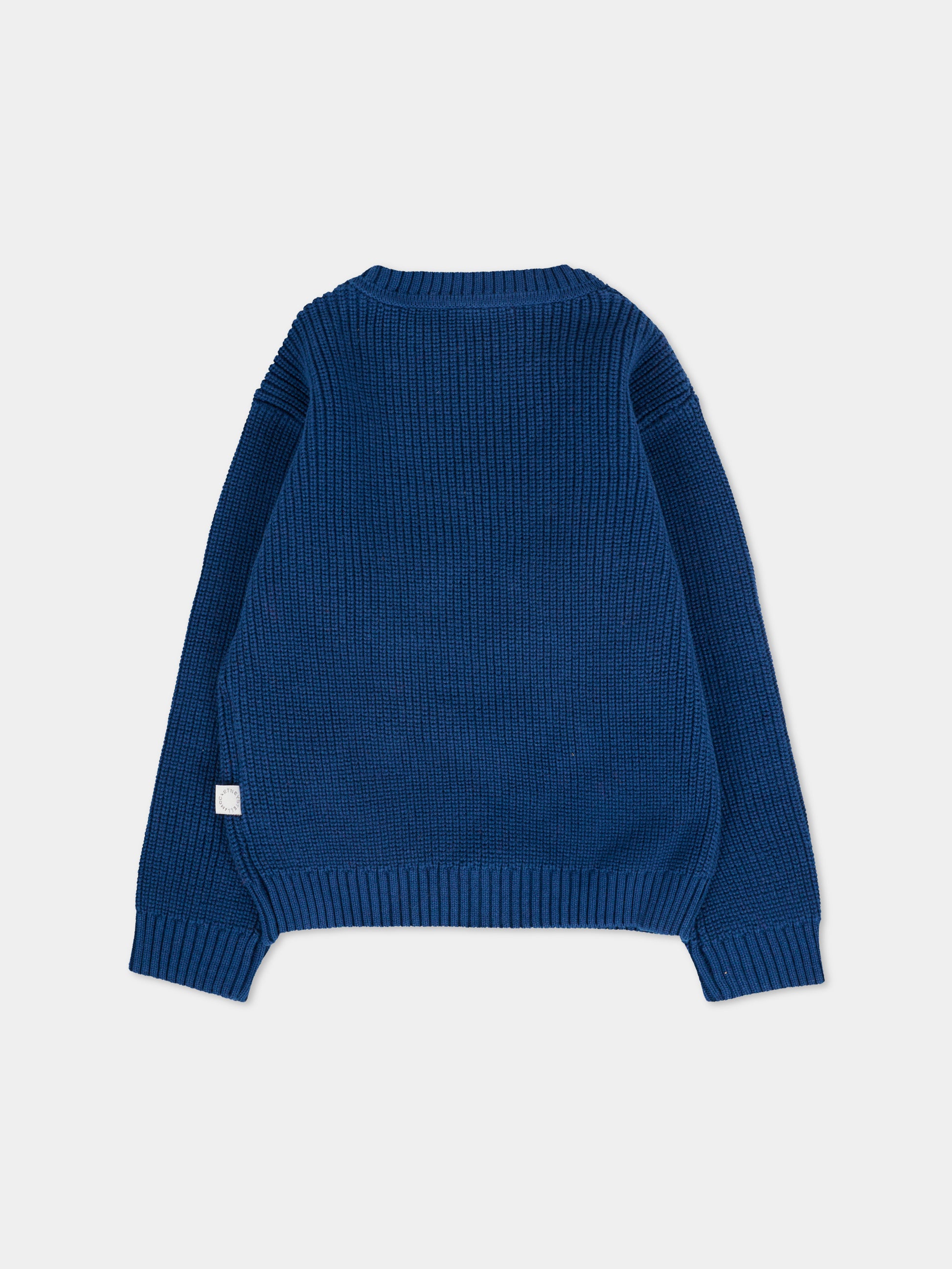 Maglione blu per neonato con Yeti,Stella Mccartney Kids,TX9510 Z1528 633
