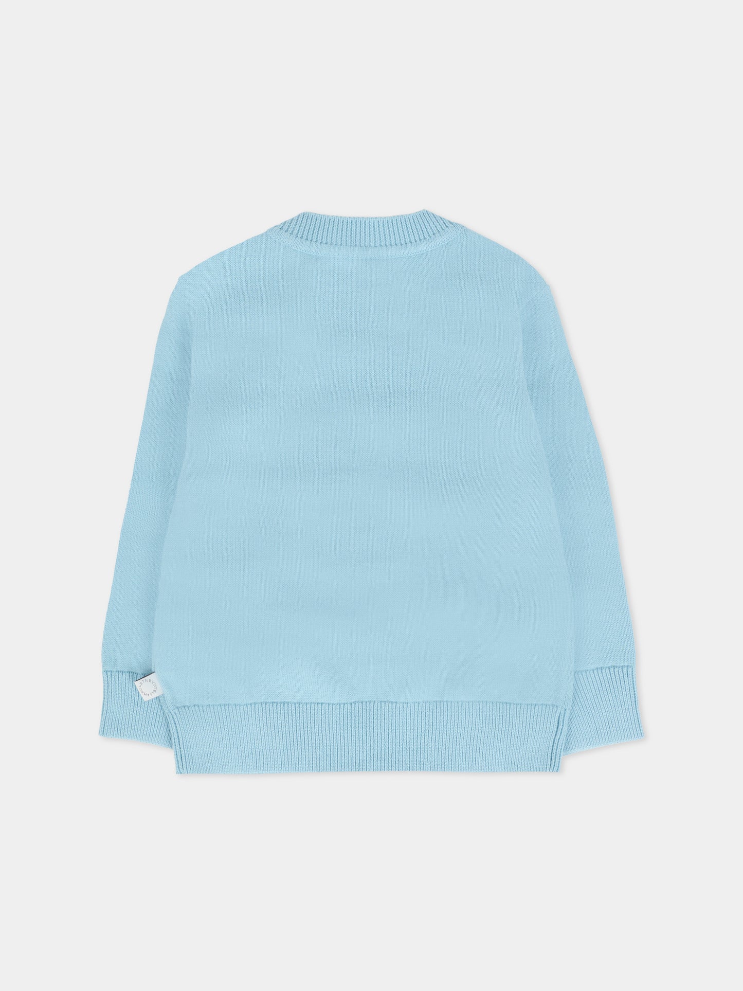 Maglione azzuro per neonato con scoiattolo,Stella Mccartney Kids,TX9550 Z1876 670