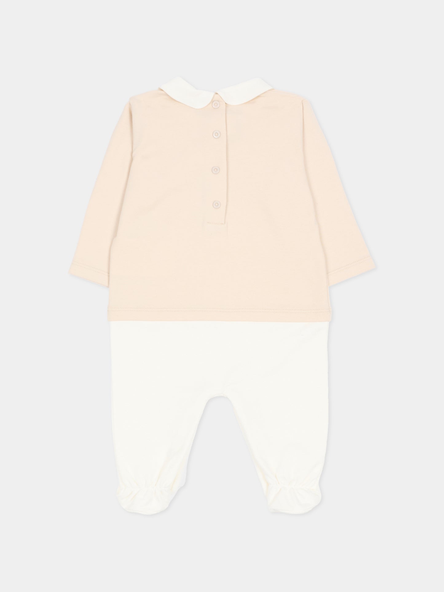 Set tutine beige per neonati con logo,Fendi Kids,BUK146 8RA F19J5