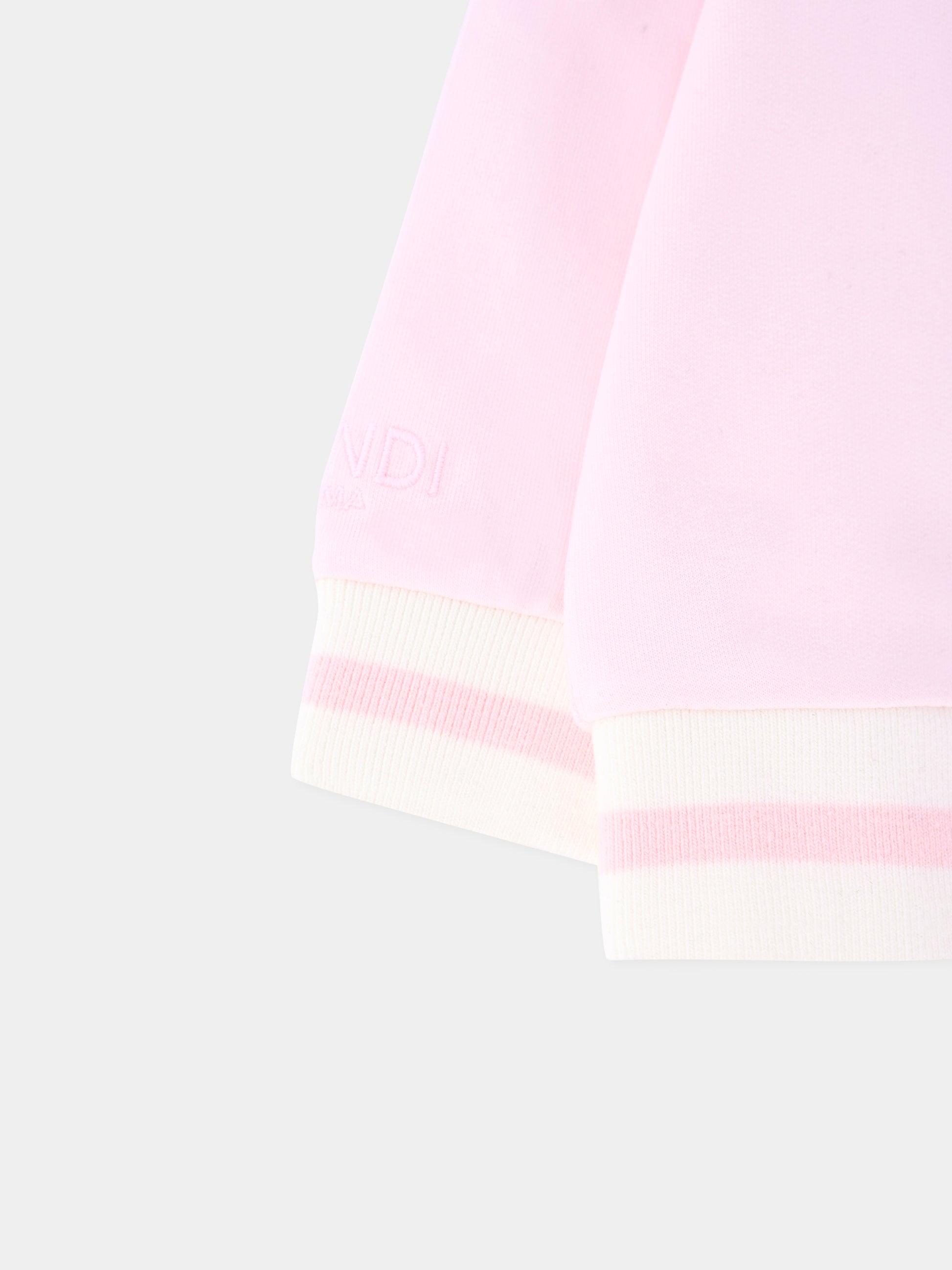 Felpa rosa per neonata con orsetto Fendi,Fendi Kids,BUH088 8RA F0C11