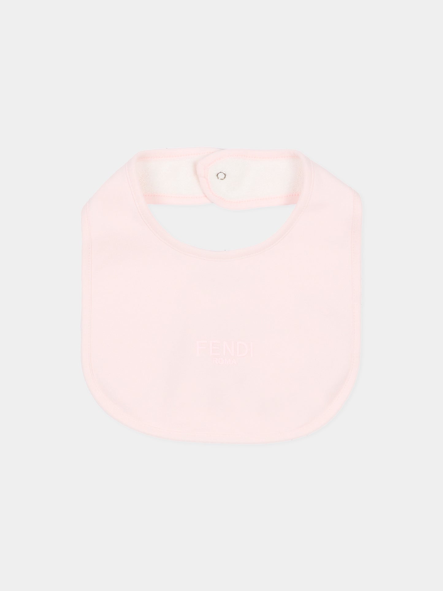 Pink babygrow suit for baby girl with logo