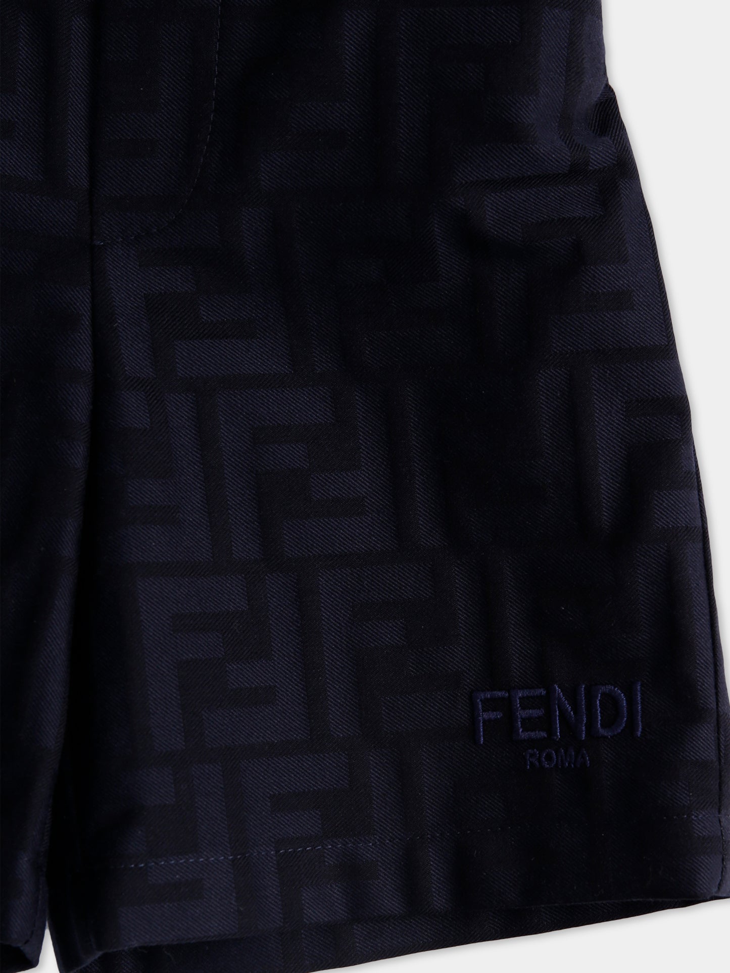 Completo elegante bianco e blu per neonato,Fendi Kids,BML158 AS64 F1I11