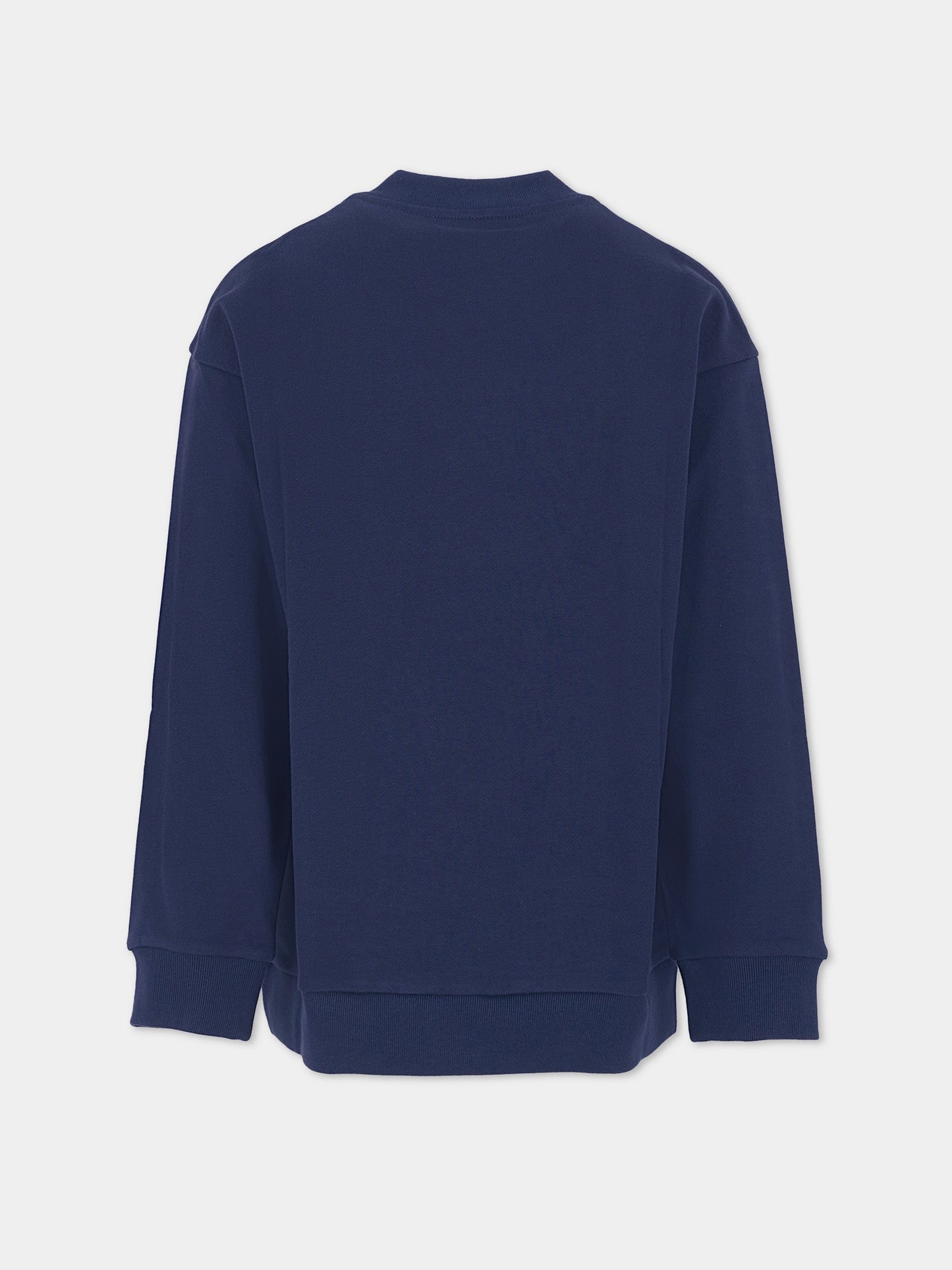 Felpa blu per bambino con scoiattolo,Fendi Kids,JUH101 5V0 F1I11