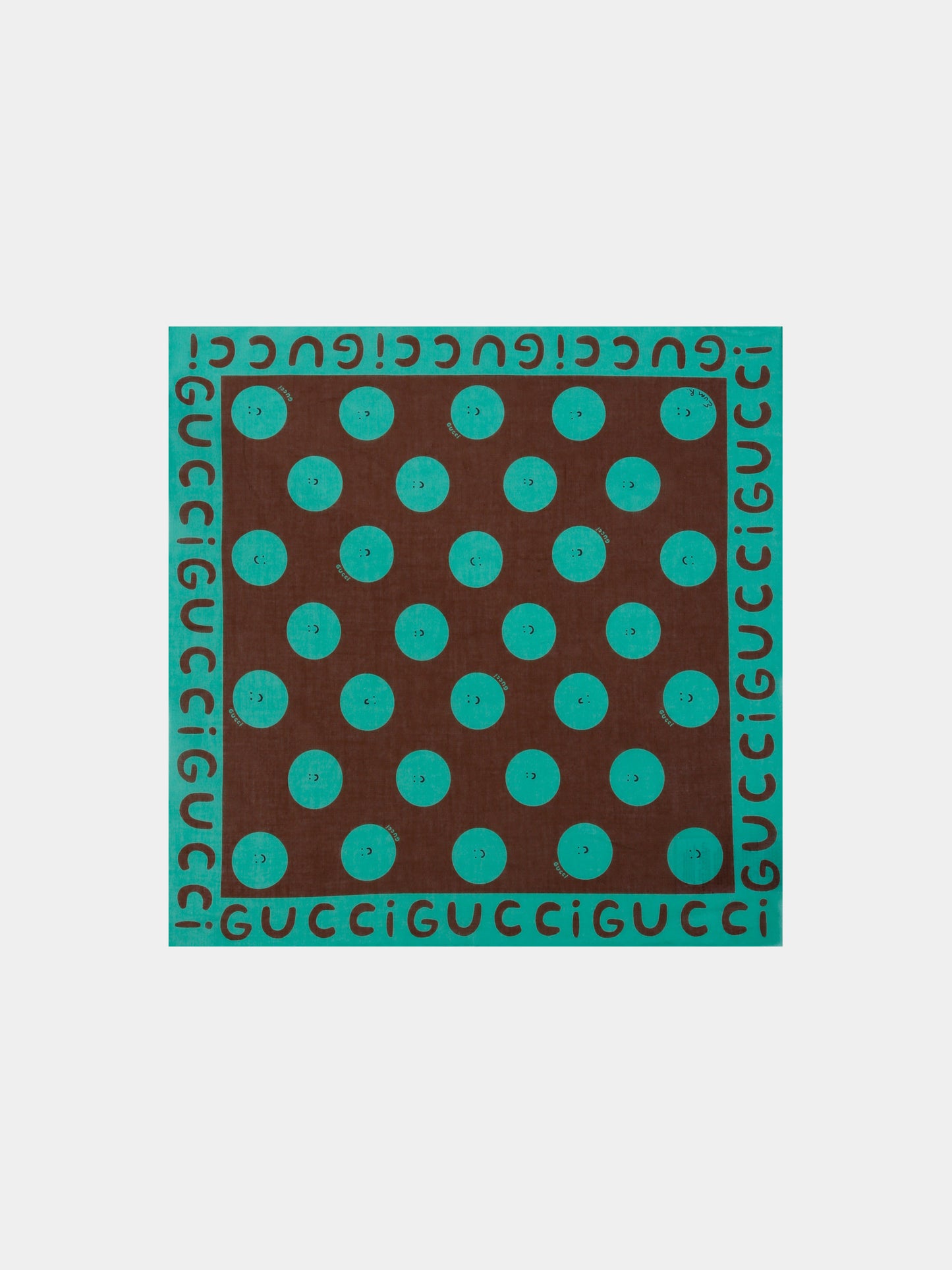 Sciarpa marrone per bambini con sole sorridente,Gucci Kids,831946 4K427 2267