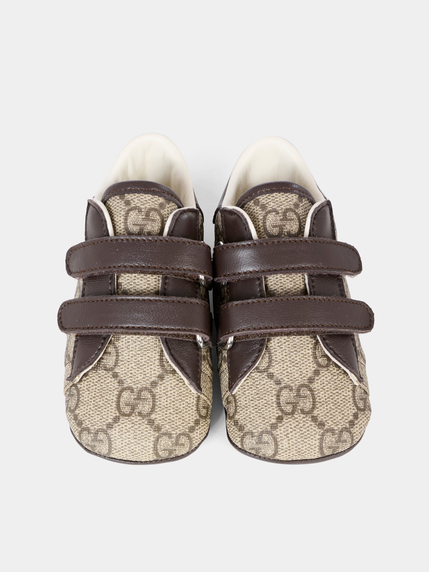 Sneakers beige per neonati con motivo GG,Gucci Kids,772387 FACX3 9752