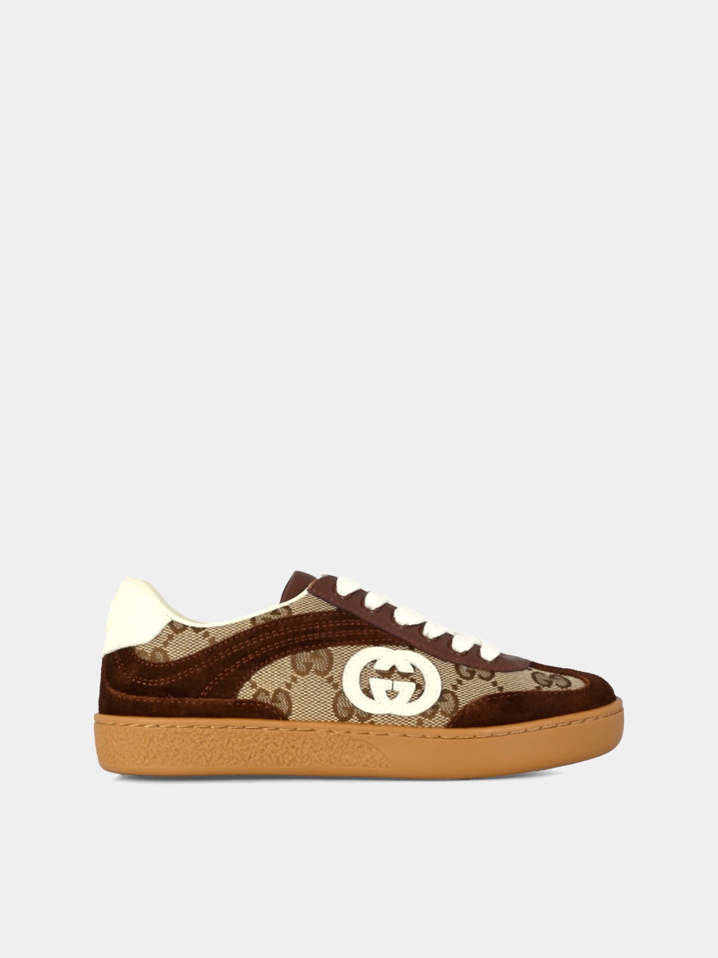 Sneakers G74 marroni per bambini con GG,Gucci Kids,812674 AAE2T 2248