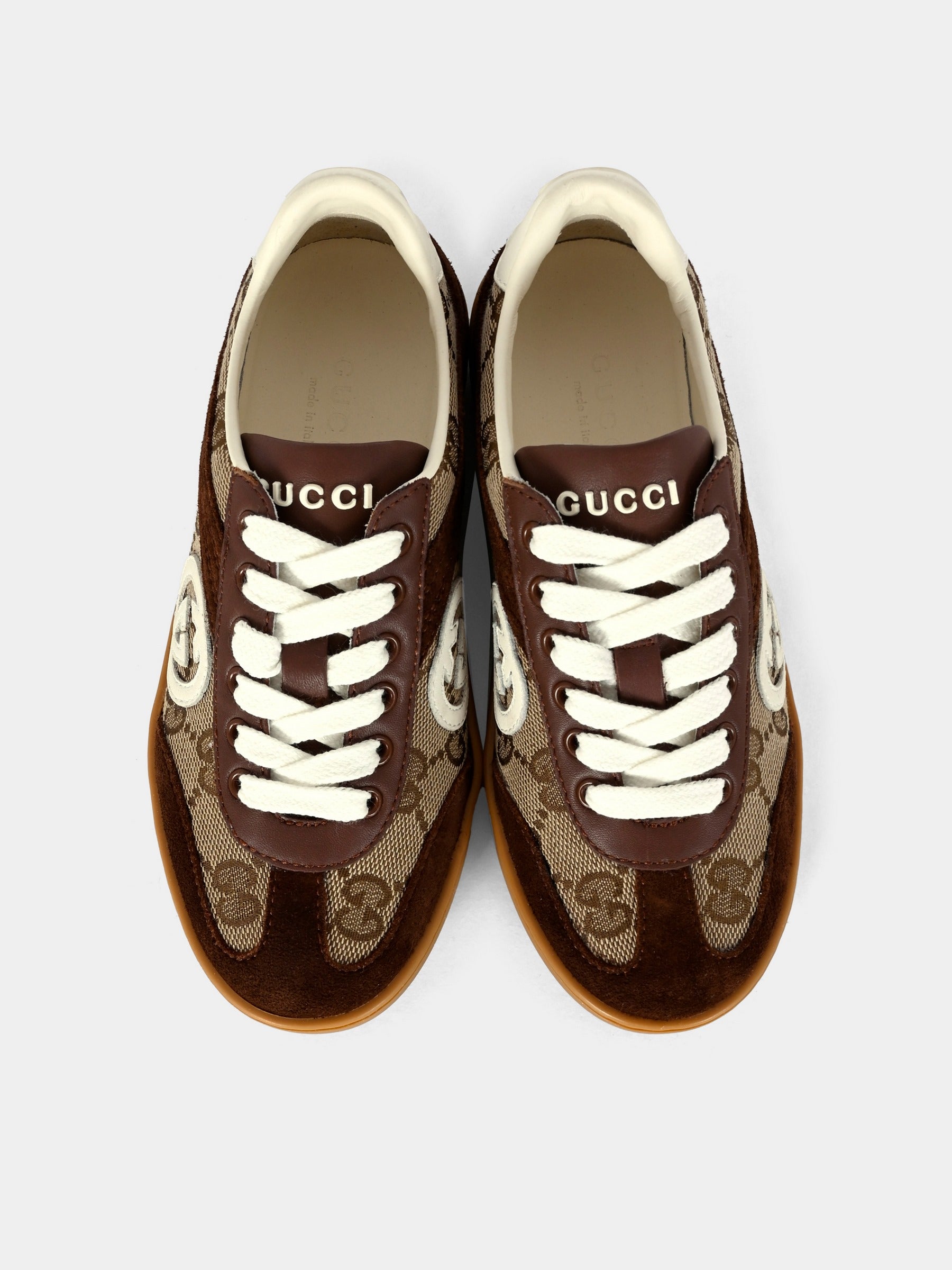 Sneakers G74 marroni per bambini con GG,Gucci Kids,812674 AAE2T 2248