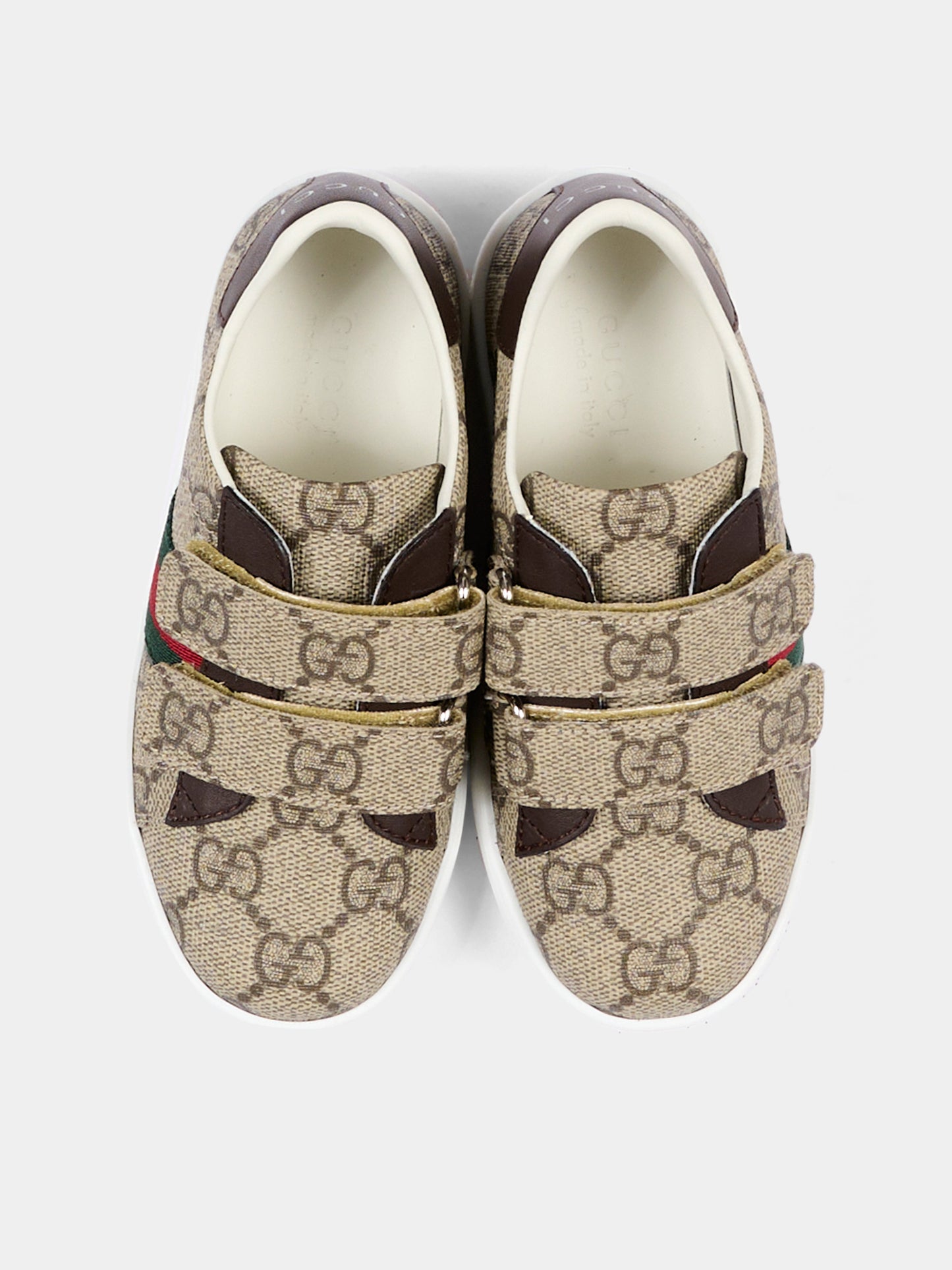 Sneakers beige monogramma GG per bambini,Gucci Kids,463088 FACYF 9753