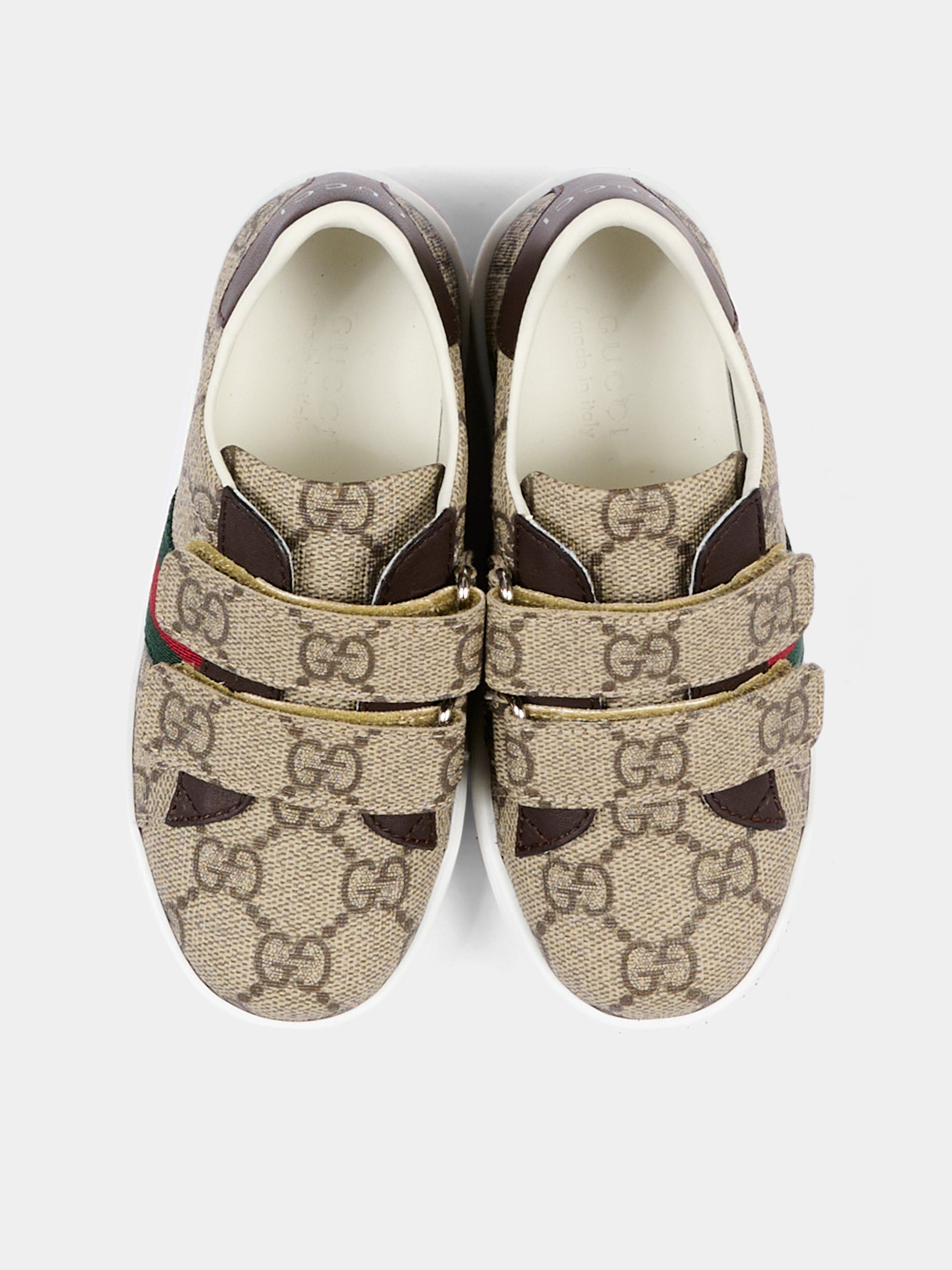 Sneakers beige monogramma GG per bambini,Gucci Kids,463088 FACYF 9753