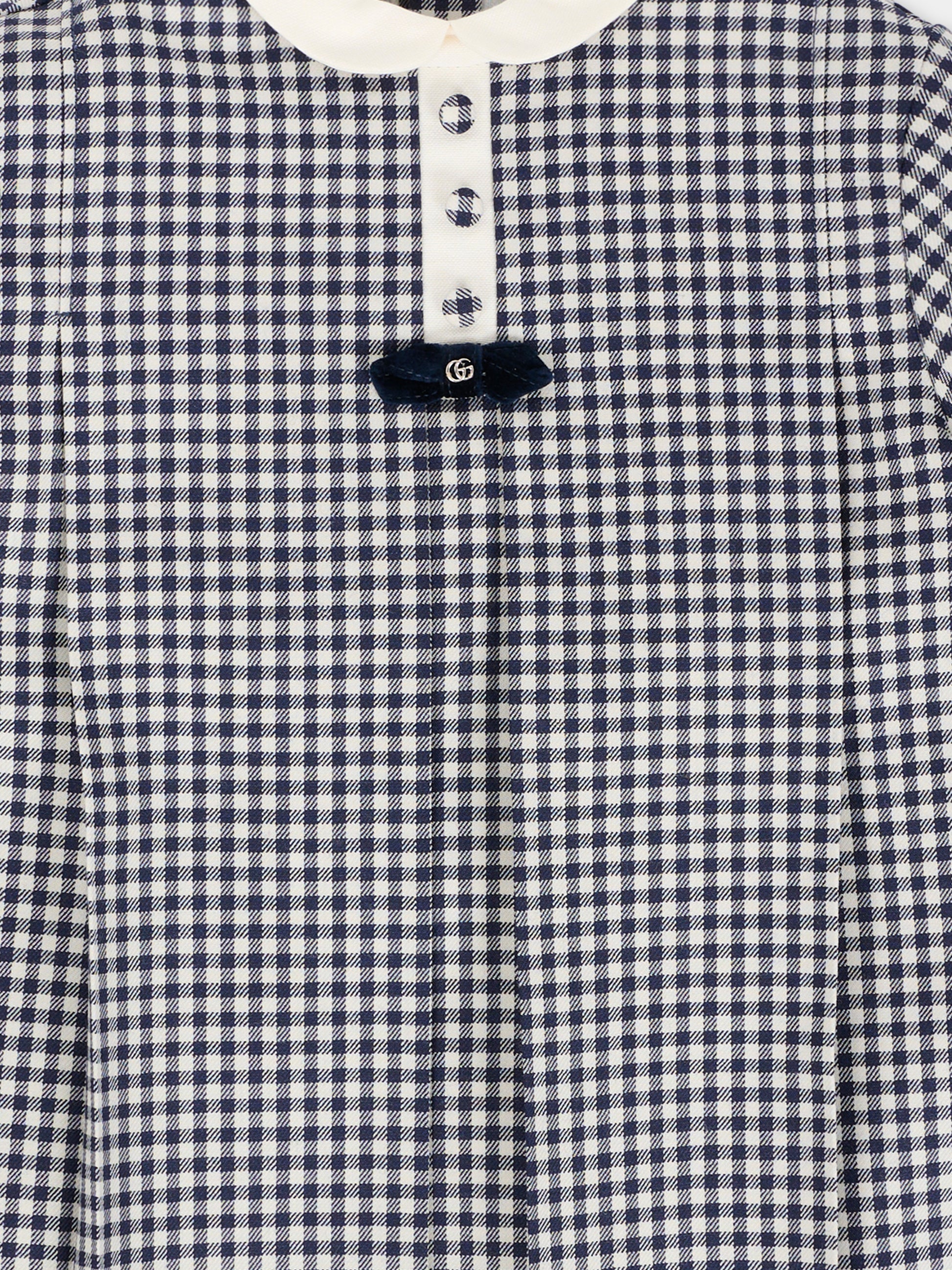 Vestito blu per neonata con logo GG,Gucci Kids,828498 XWA5S 9062