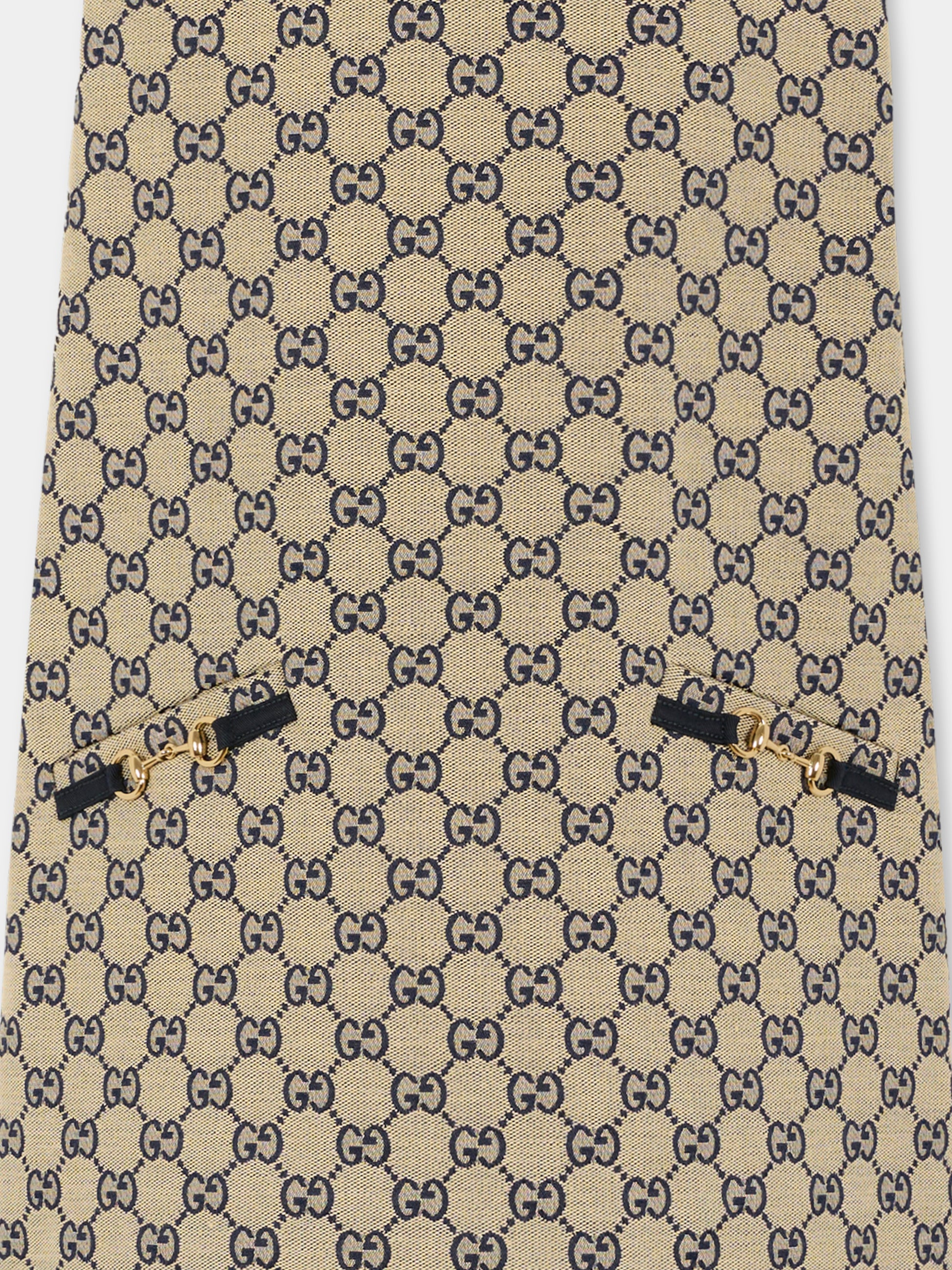 Vestito beige per bambina con morsetto,Gucci Kids,828472 XWA2M 9118