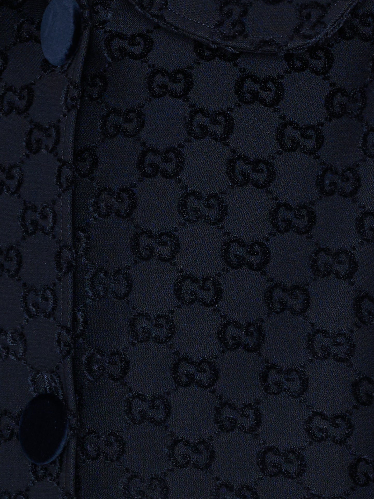 Giacca blu per bambina con motivo GG,Gucci Kids,828849 XJHD5 4215