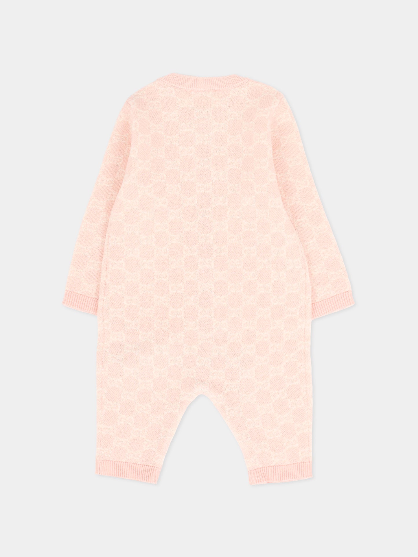 Tutina rosa per neonata con GG,Gucci Kids,834343 XKEZP 5012