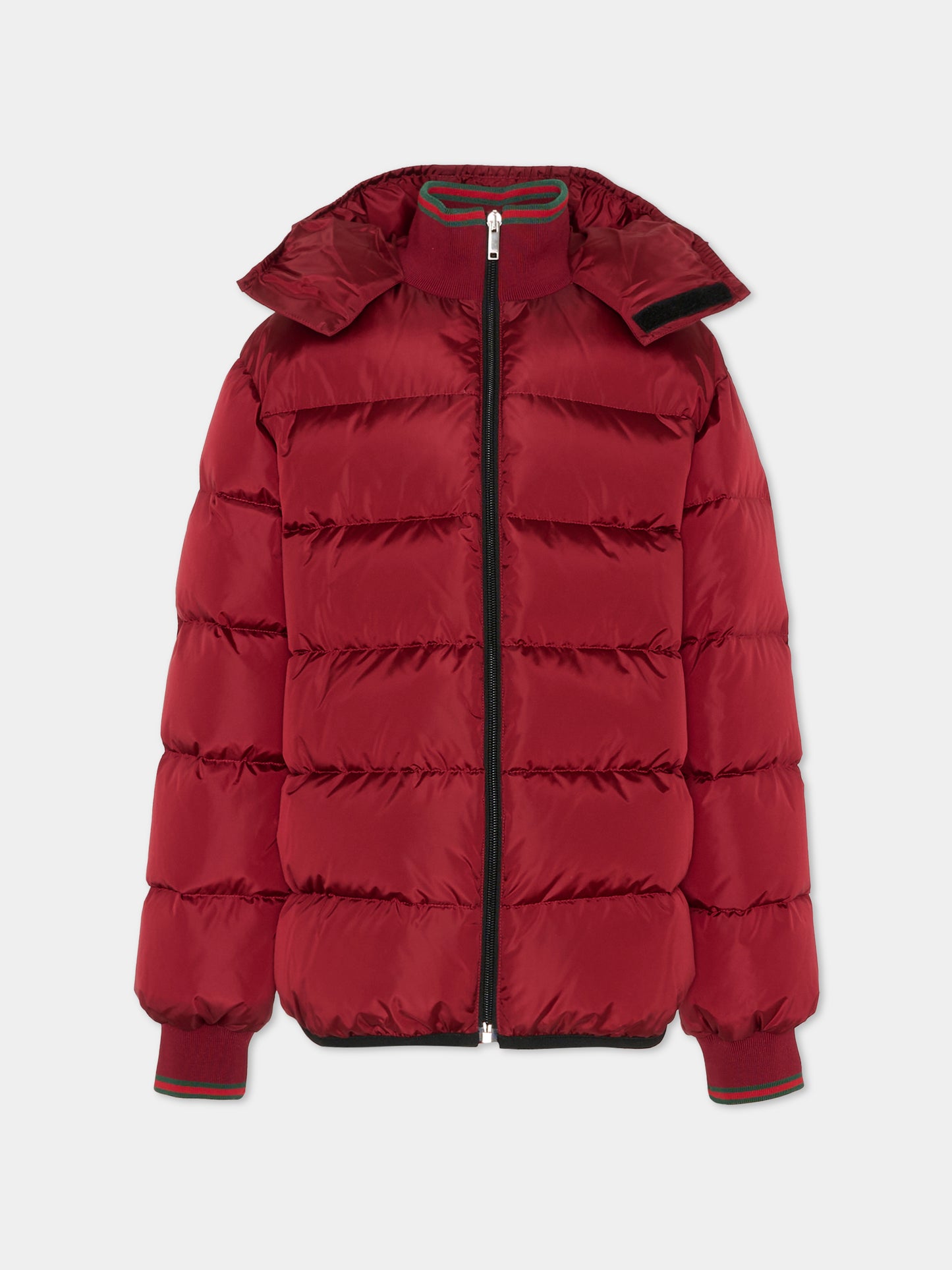 Piumino rosso per bambini con dettagio Web,Gucci Kids,824810 XWA40 6207