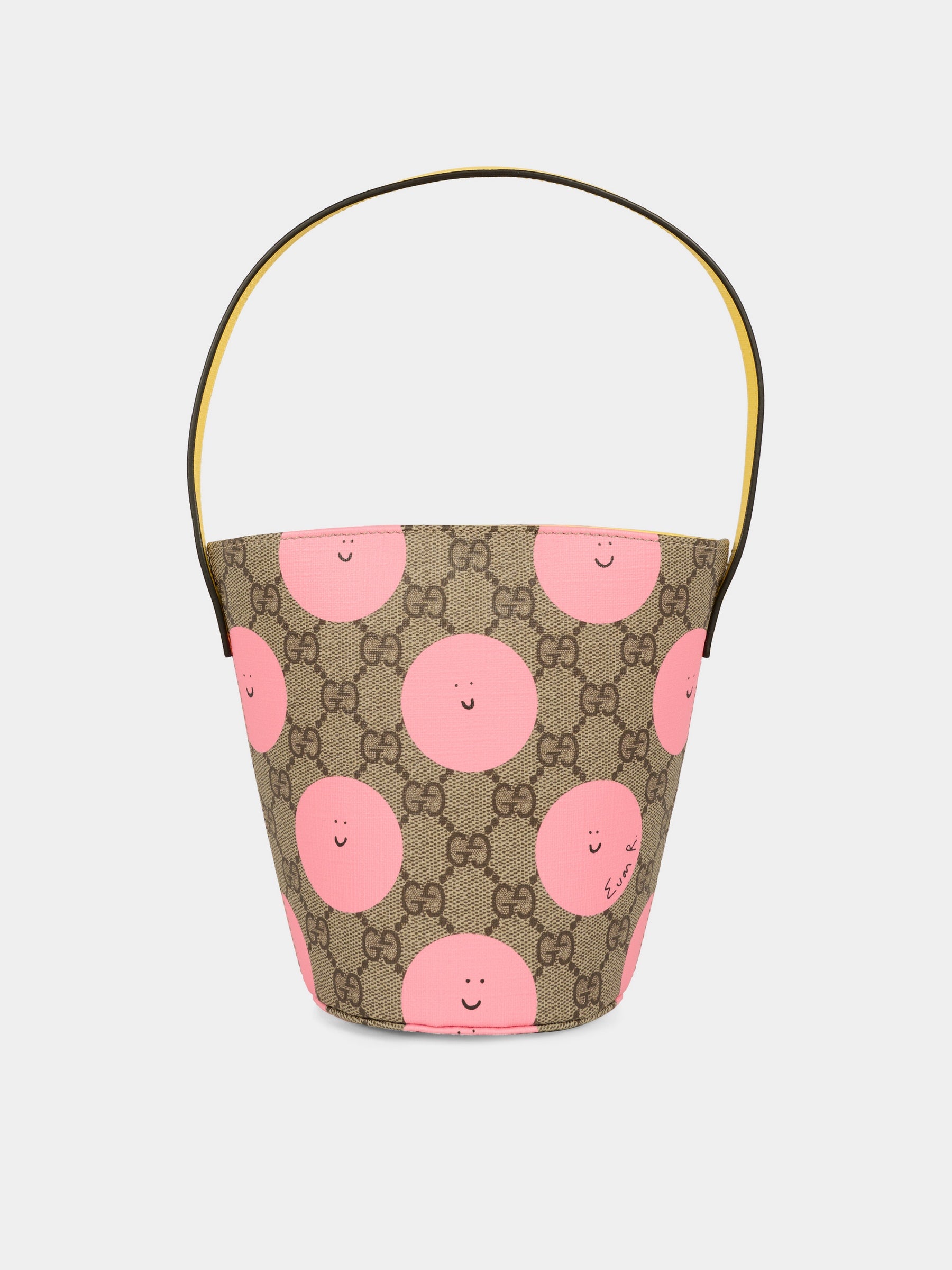 Borsa beige per bambina con sole sorridente,Gucci Kids,752356 FAER6 9783