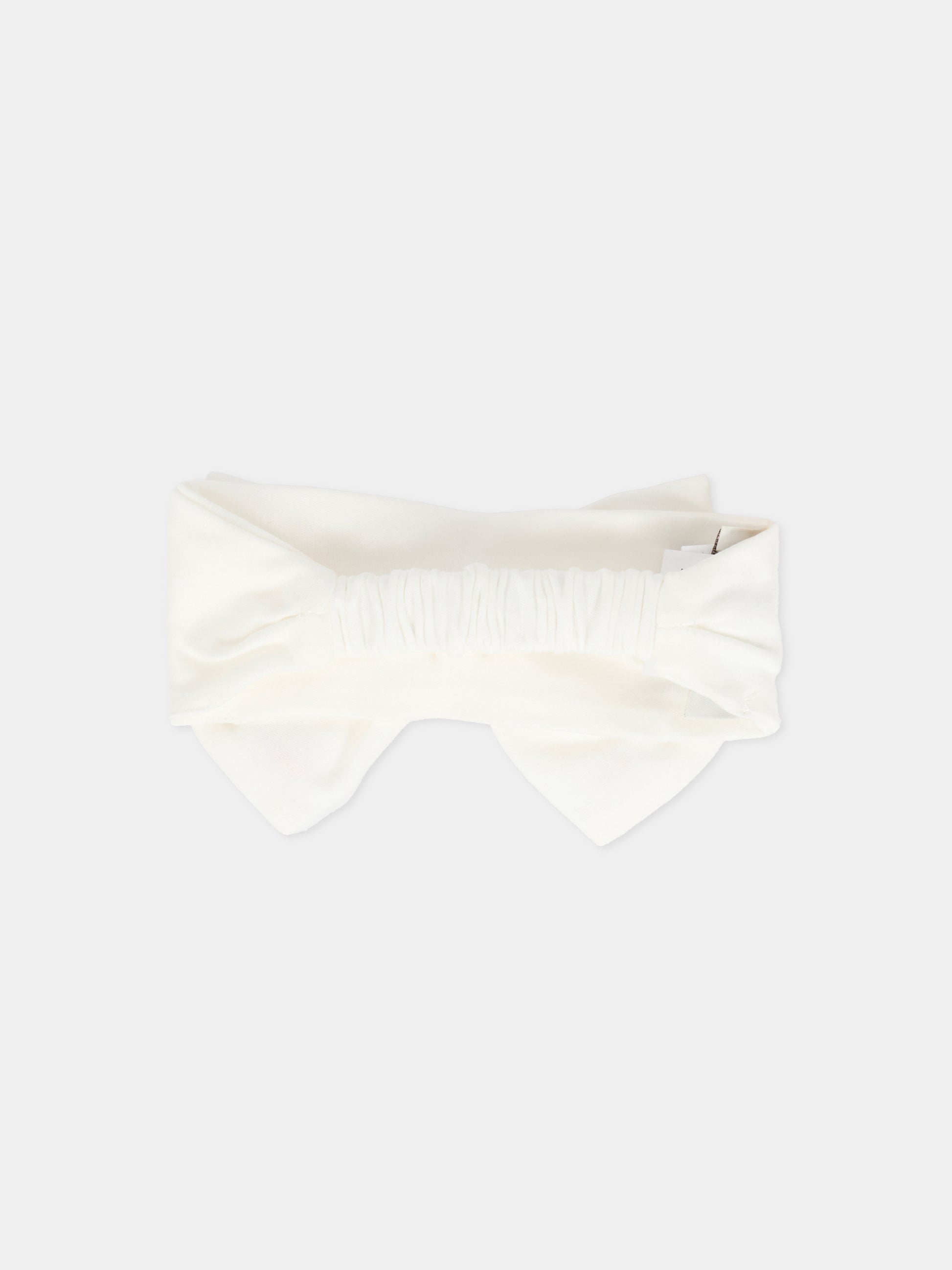 Fascia avorio per neonata con roselline,Monnalisa,35F009 6000 0143