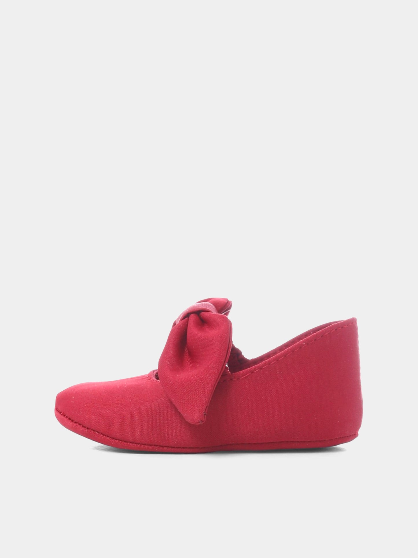 Ballerine rosse per neonata con fiocco,Monnalisa,73F005 6135 0043