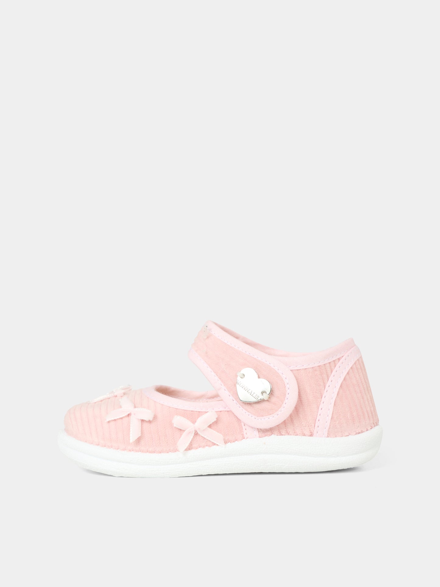 Ballerine rosa per bambina con fiocchi,Monnalisa,83F001 6852 0090