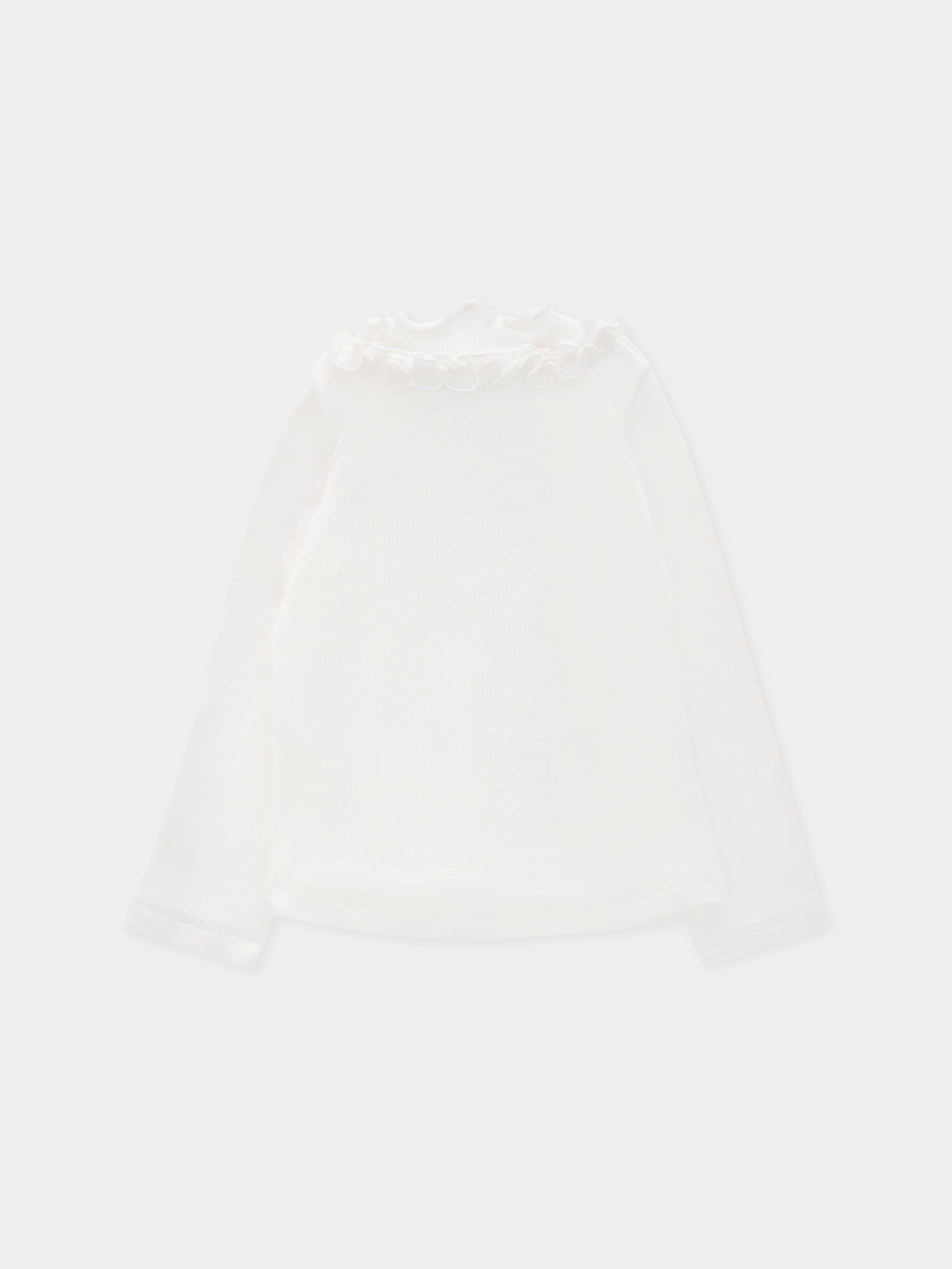 Dolcevita bianco per neonata con logo,Monnalisa,37F600 6212 0001