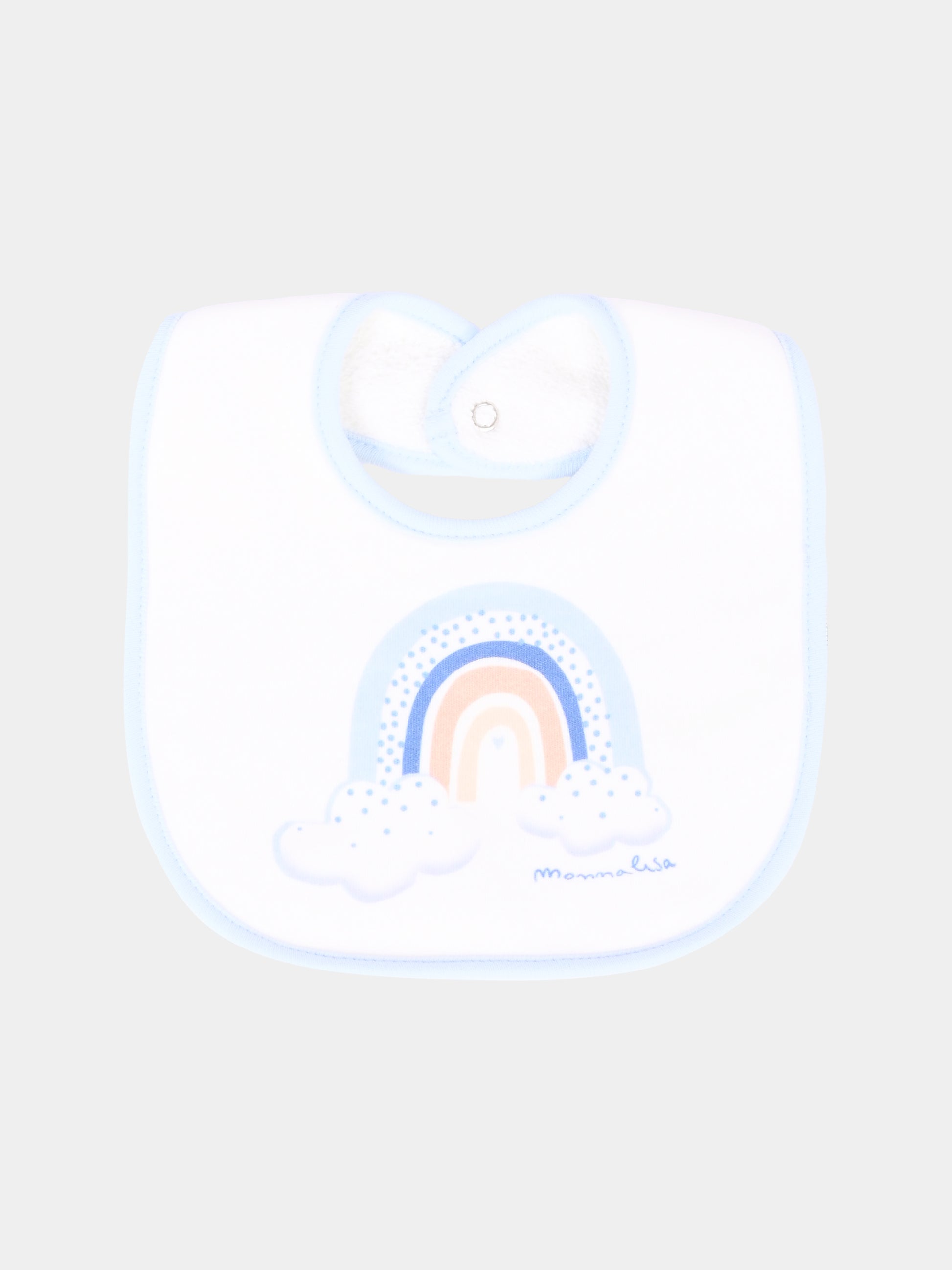 Set tutina bianco per neonato con arcobaleno,Monnalisa,22F503 6000 0152