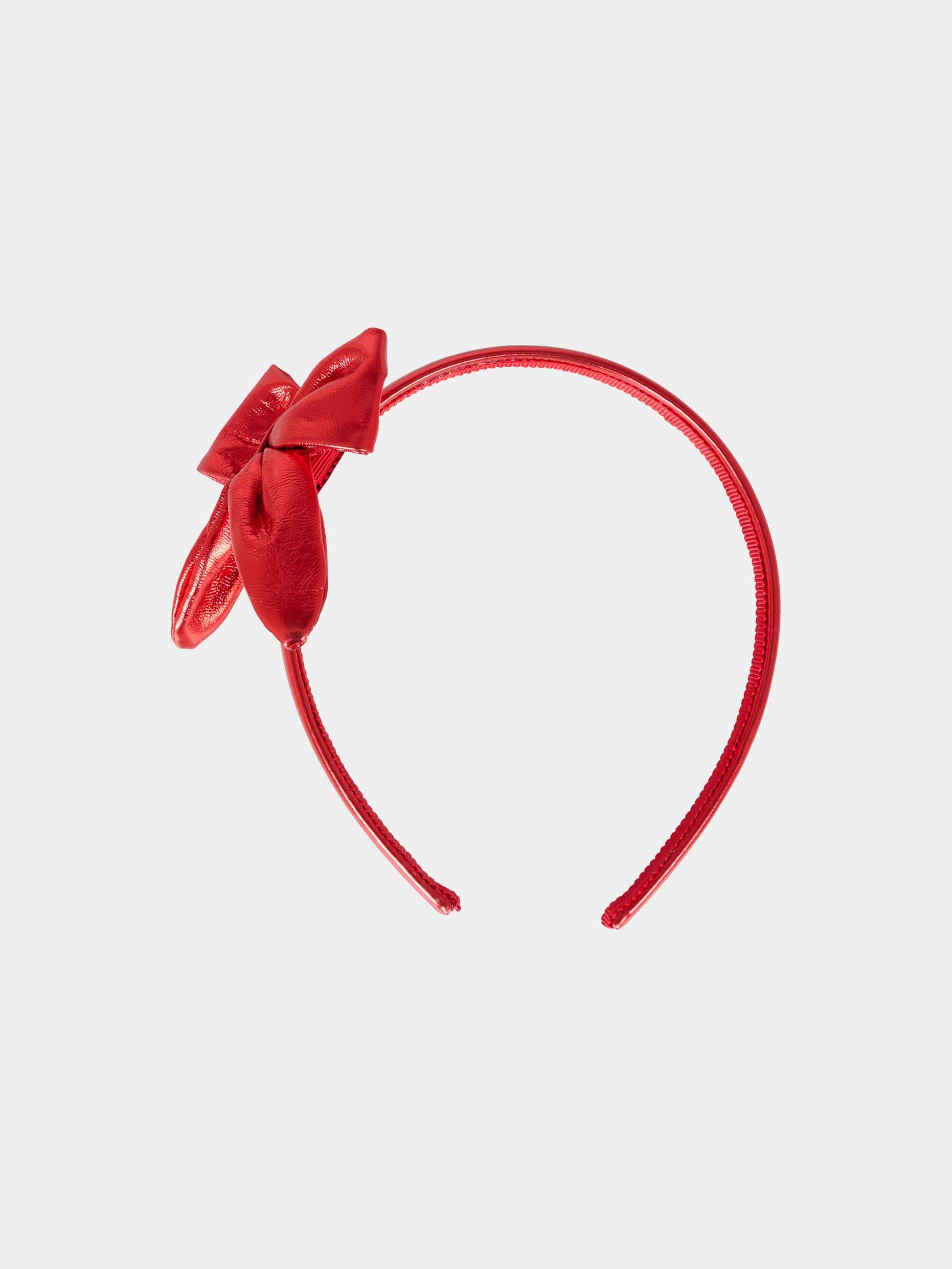 Cerchietto rosso per bambina con fiocco,Monnalisa,17F001 6073 0043