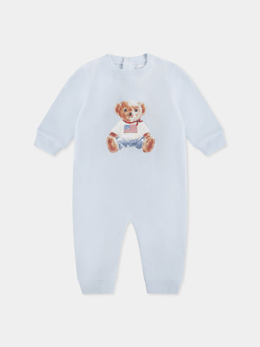 Tutina azzurra per neonato con Polo Bear,Ralph Lauren Kids,898933001 BERYL BLUE