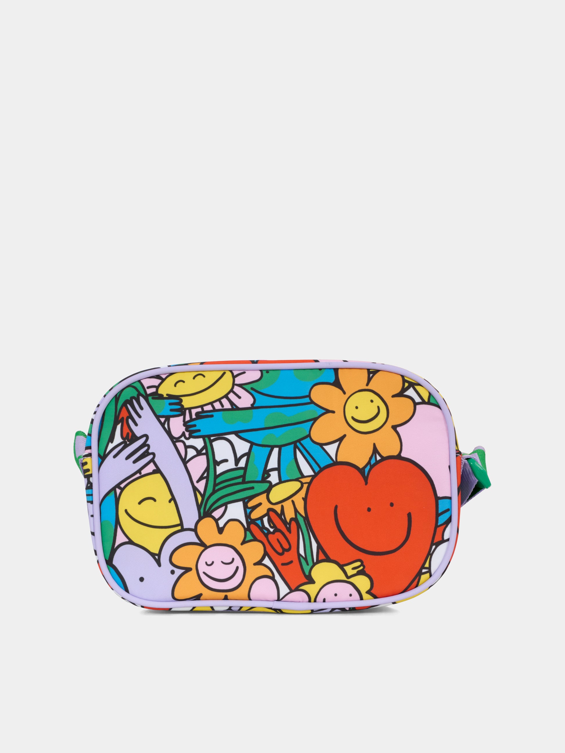 Borsa multicolor per bambina con stampa terra,Stella Mccartney Kids,TX0C38 Z3231 999MC
