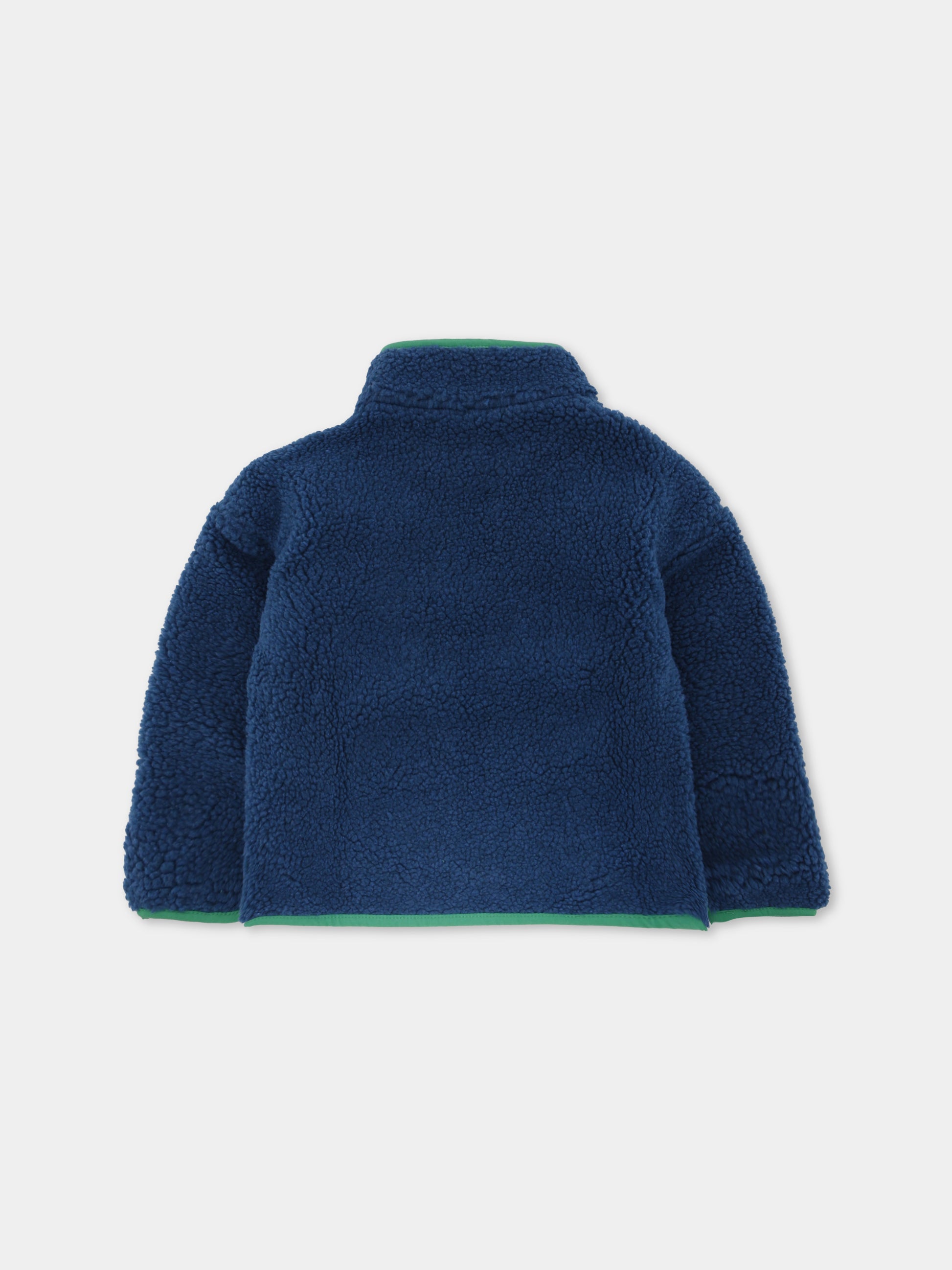 Ecopelliccia blu per neonato con sole e terra ricamati,Stella Mccartney Kids,TX2507 Z0506 673
