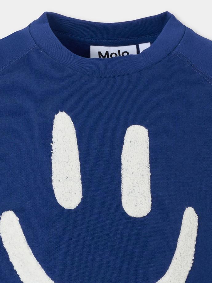 Felpa Mike blu per bambini con smile,Molo,6W25J201 5527
