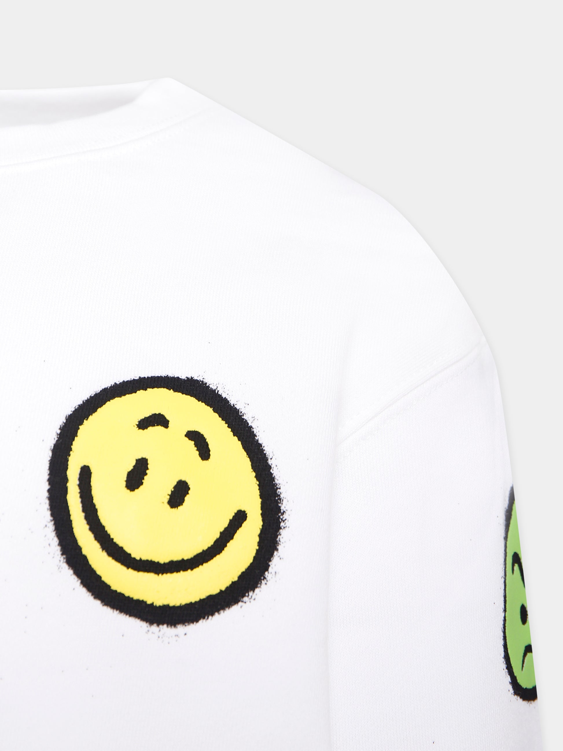 Felpa Monti bianca per bambini con smile multicolor,Molo,6W25J211 5474