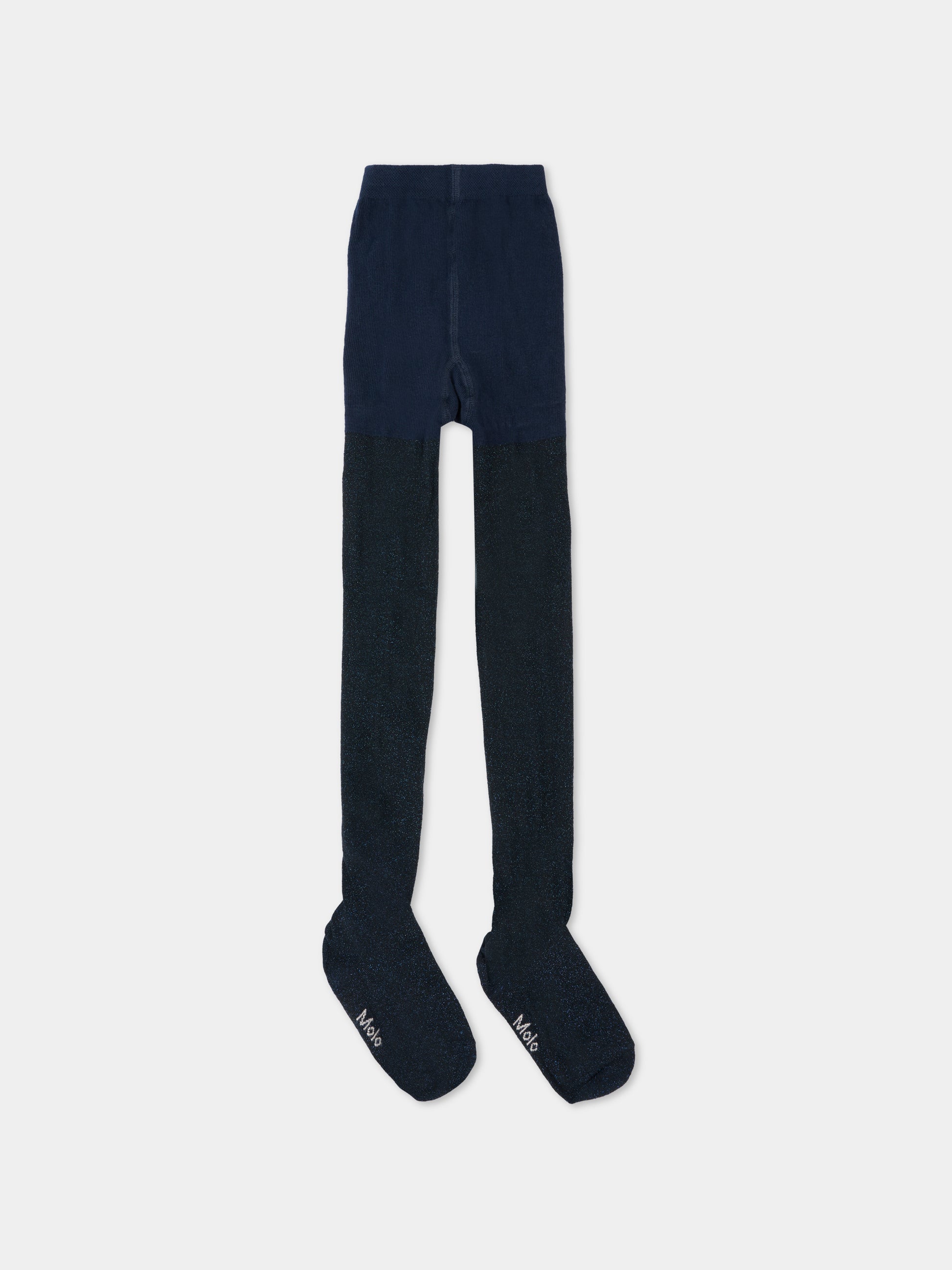 Collant blu per bambina con lurex,Molo,7W25G203 8552