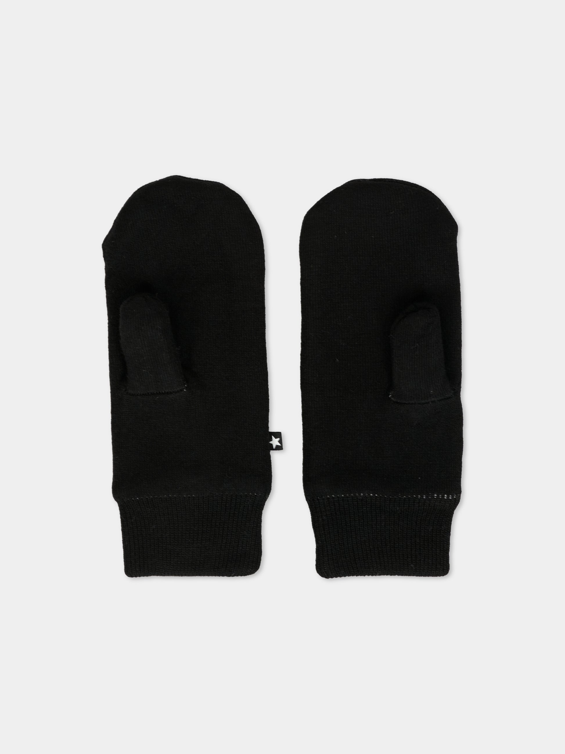 Guanti neri per bambini con smile,Molo,7W25S101 0099